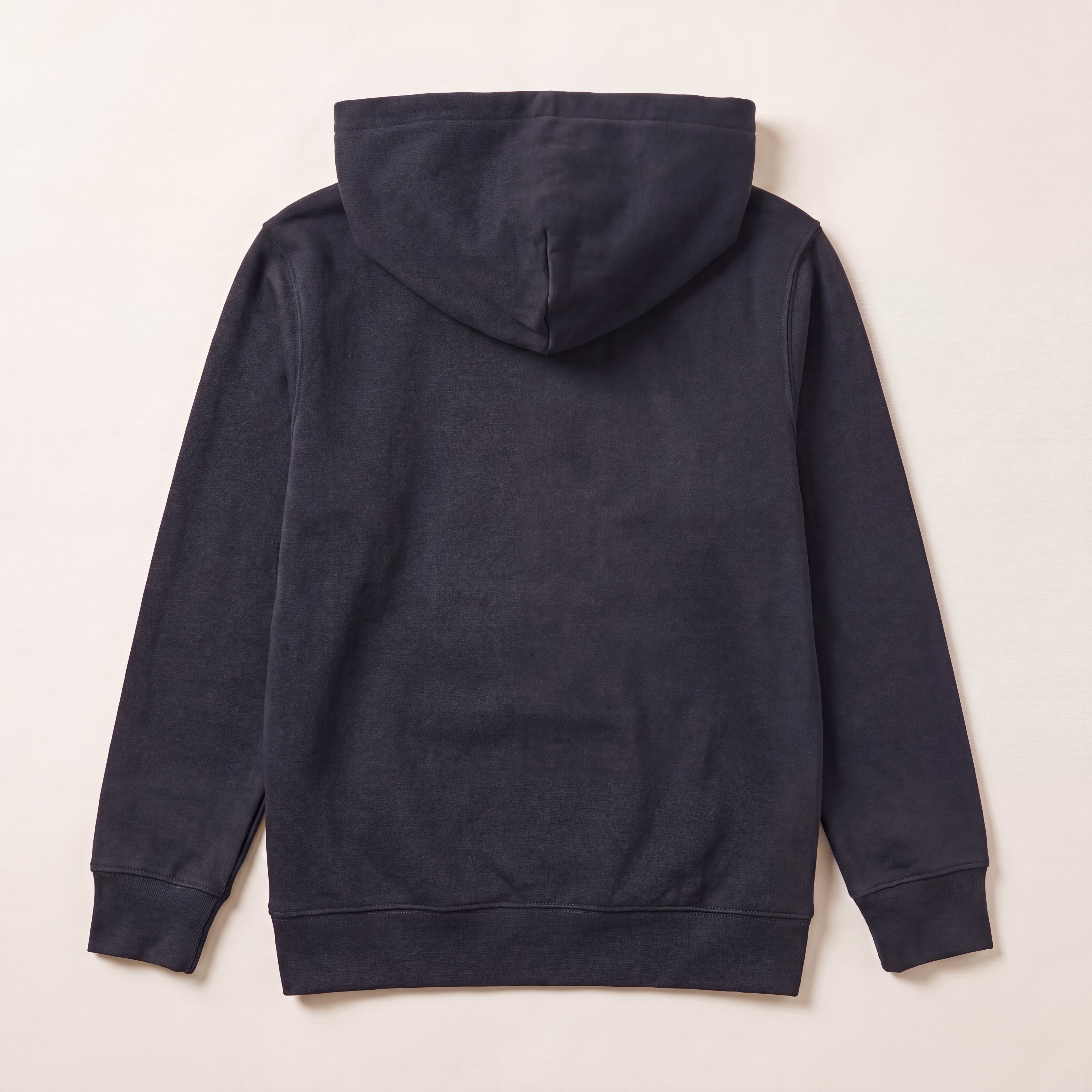Blank – Zip-Hoodie – Rücken (schwarz)