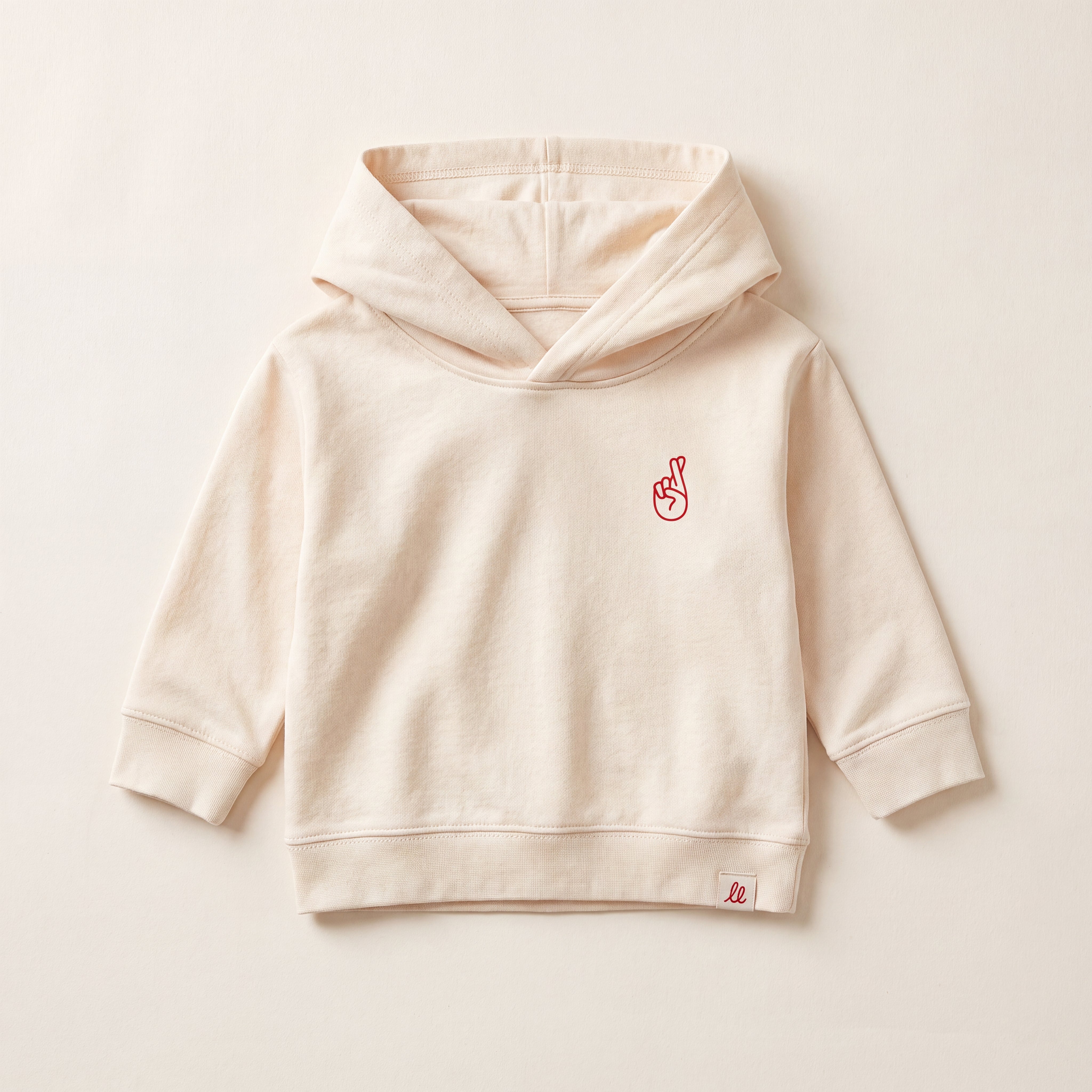 Local Troublemaker – Hoodie – Packshot Baby Front (off-white)