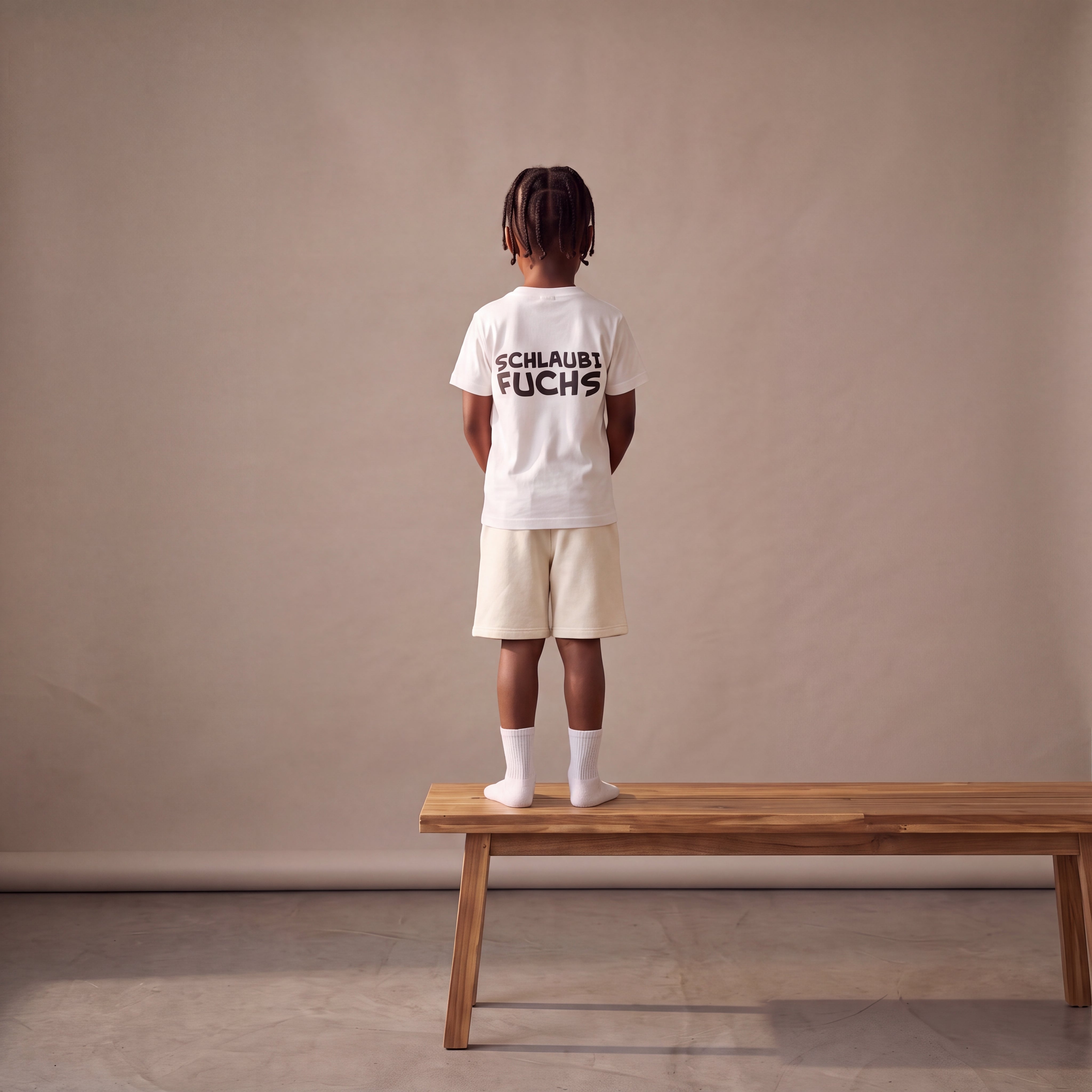 Schlaubi Fuchs – Set mit Off-White-Shorts (Kind)
