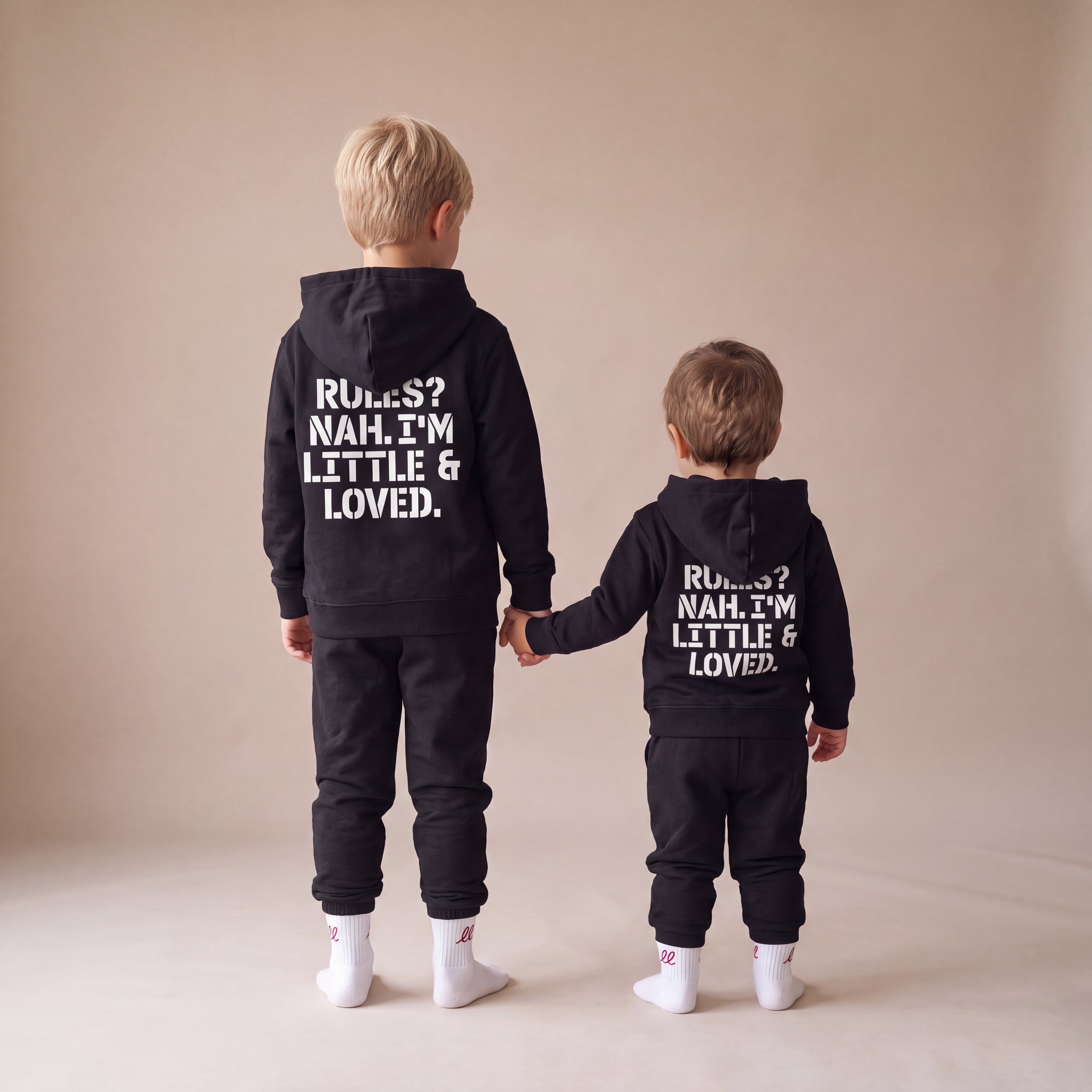 RULES? NAH. I'M LITTLE & LOVED. – Hoodie – Partnerlook