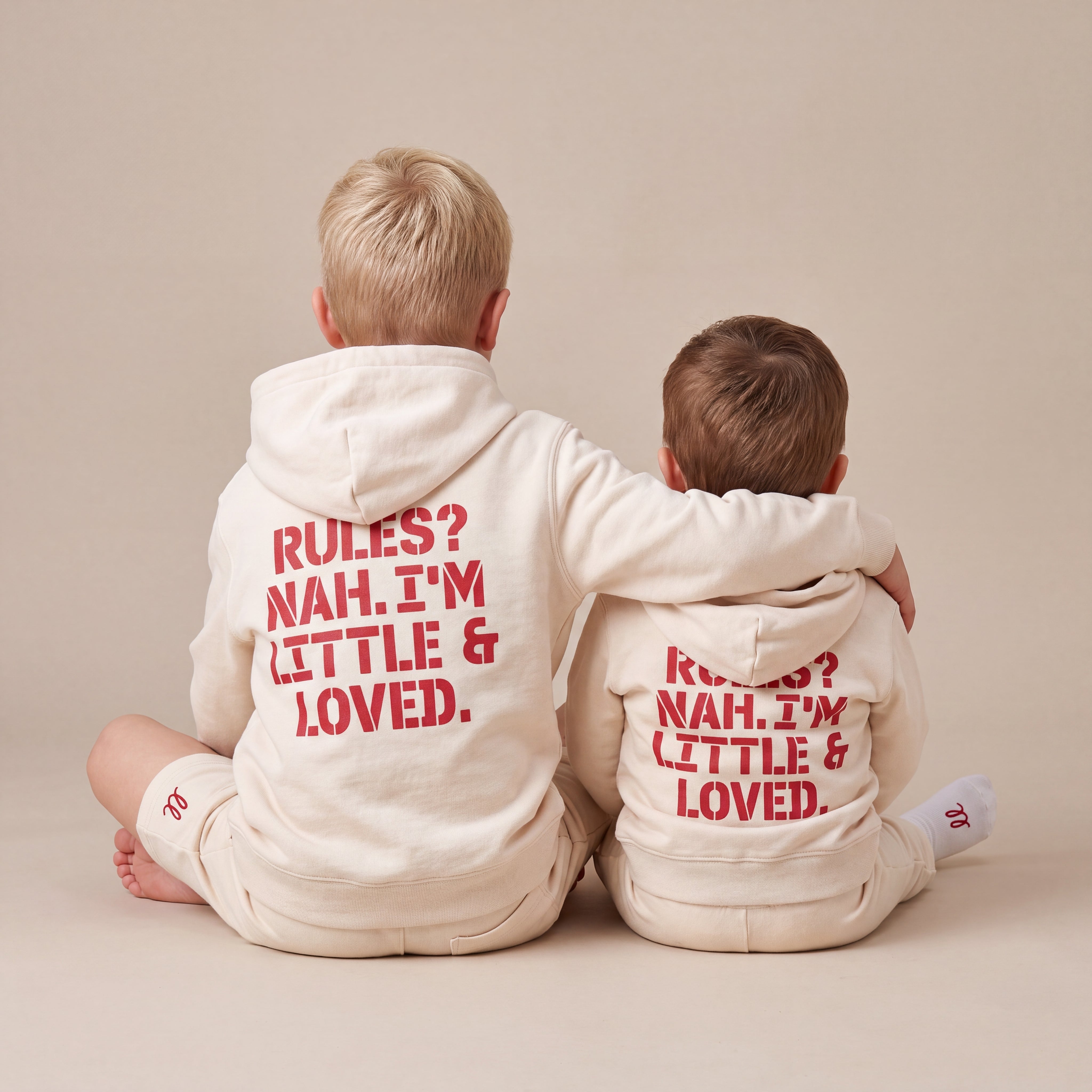 RULES? NAH. I'M LITTLE & LOVED. – Hoodie – Partnerlook