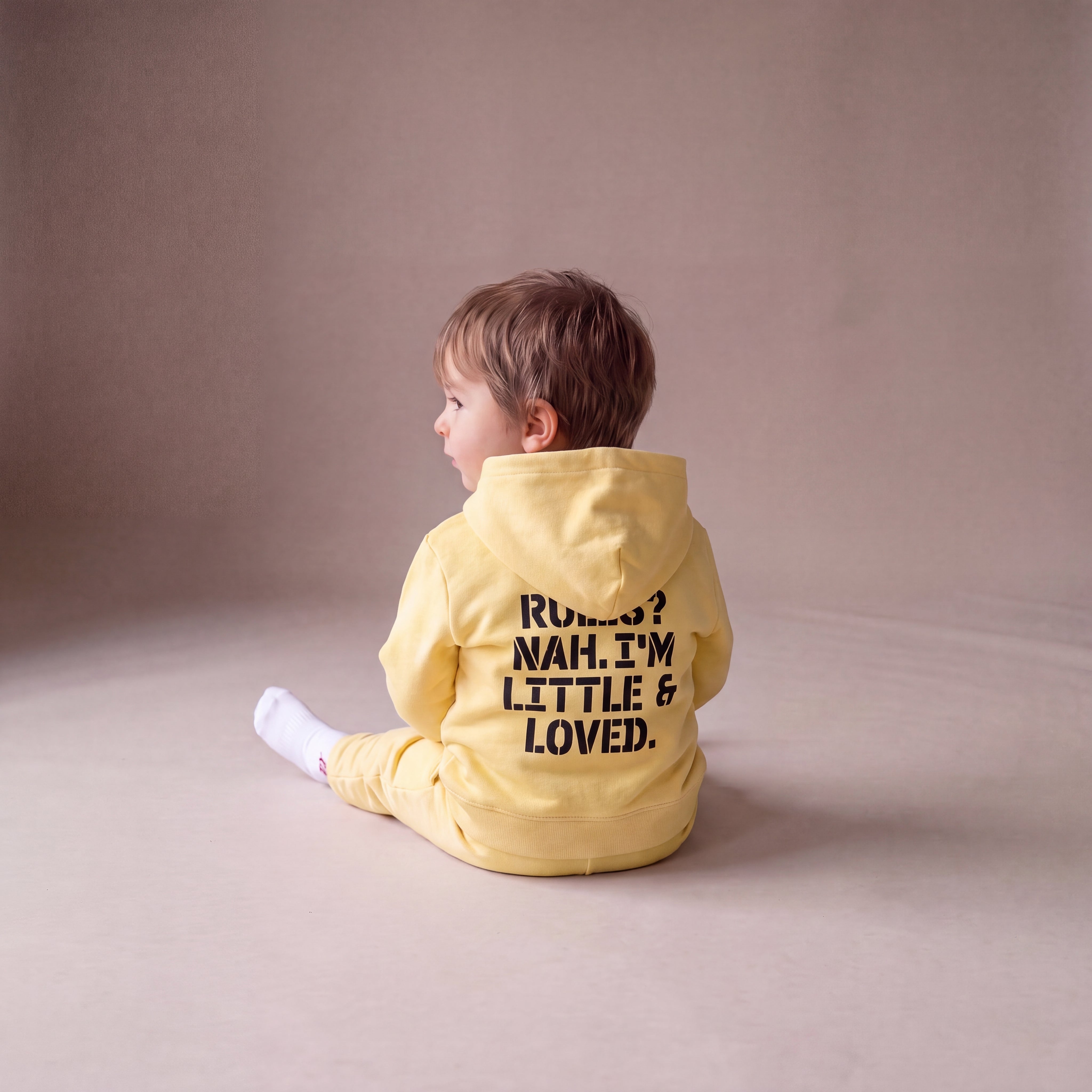 RULES? NAH. I'M LITTLE & LOVED. – Hoodie – getragen (Baby)