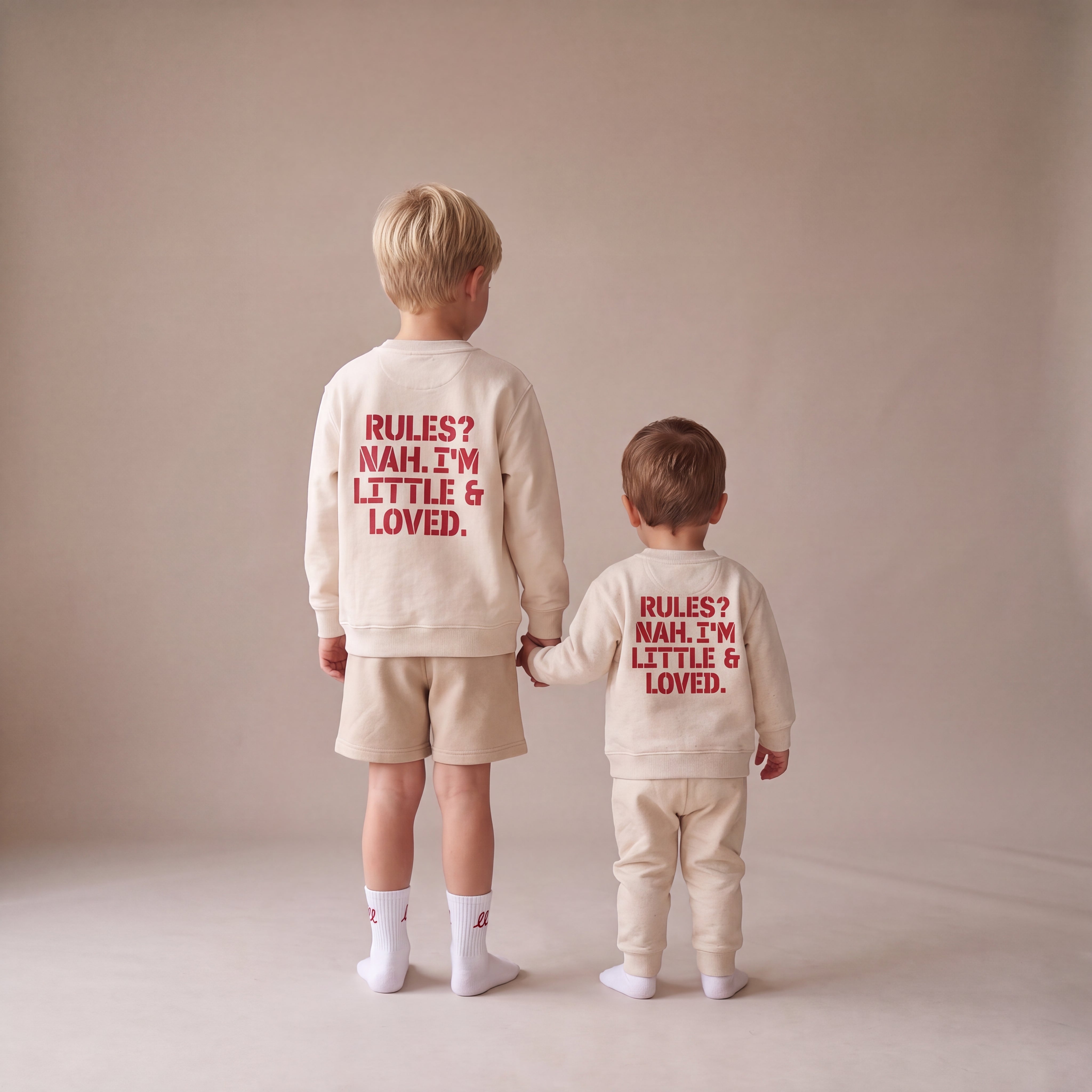 RULES? NAH. I'M LITTLE & LOVED. – Sweatshirt – Partnerlook