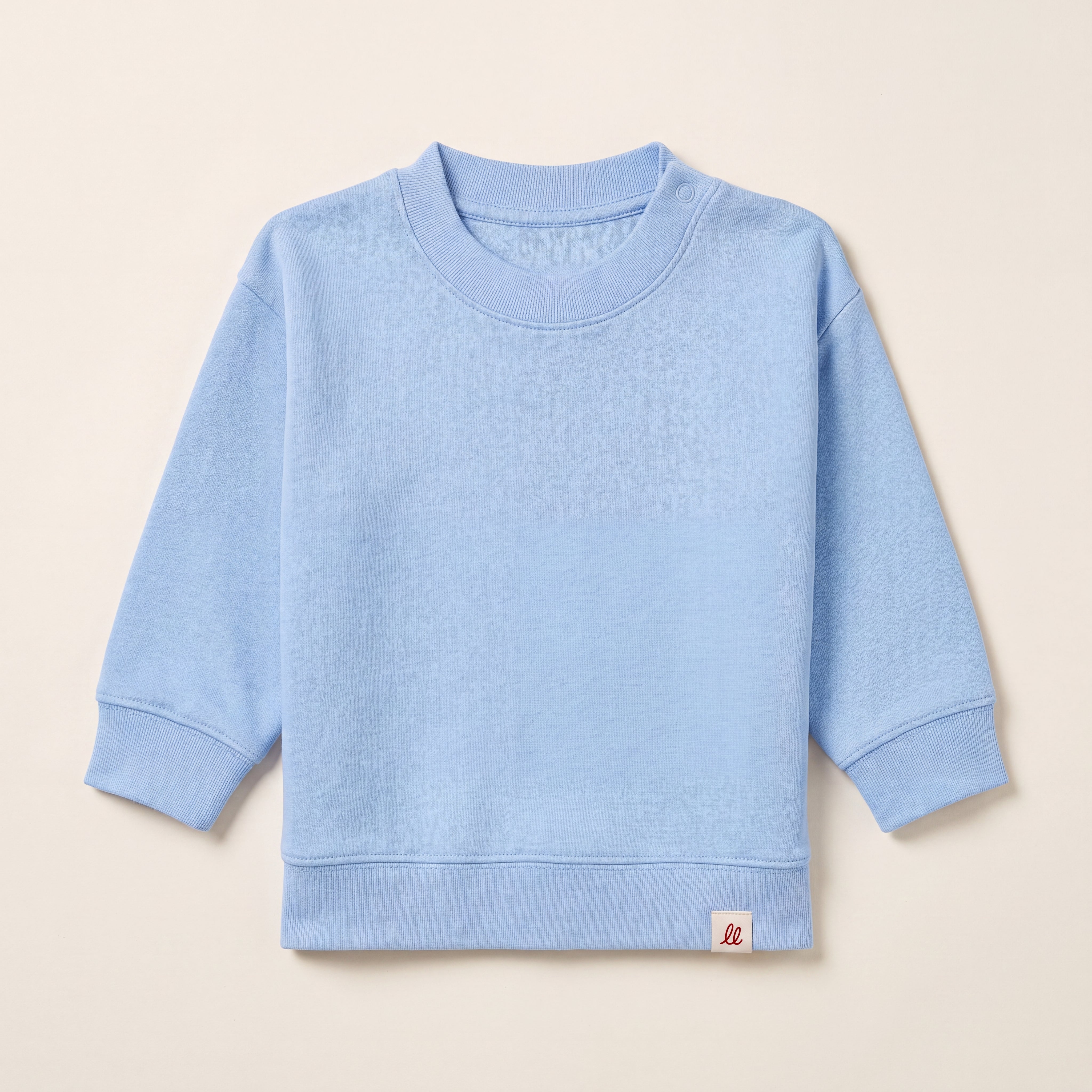 RULES? NAH. I'M LITTLE & LOVED. – Sweatshirt – Packshot Baby Front (steinblau)