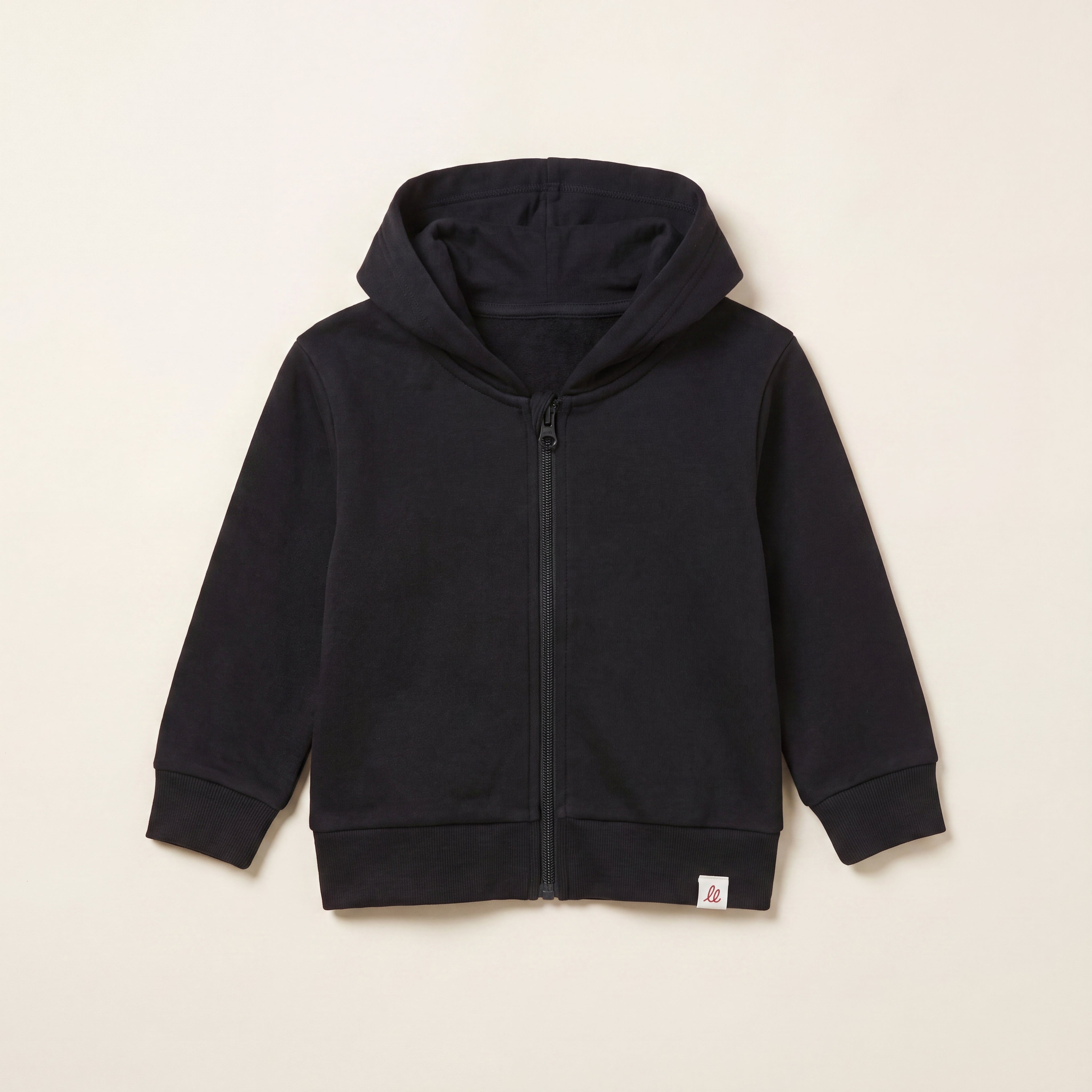 RULES? NAH. I'M LITTLE & LOVED. – Zip-Hoodie – Packshot Baby Front (schwarz)