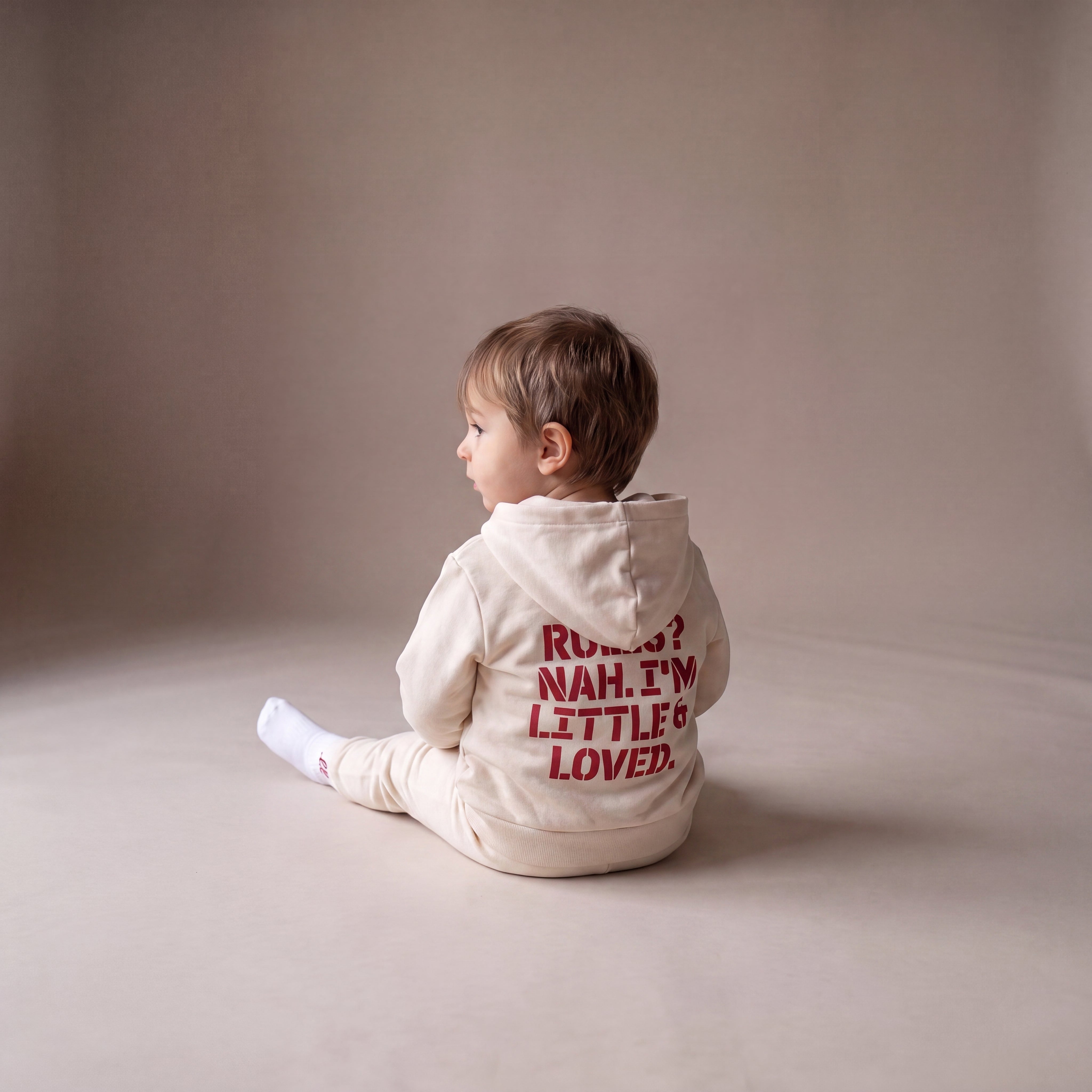 RULES? NAH. I'M LITTLE & LOVED. – Zip-Hoodie – getragen (Baby)