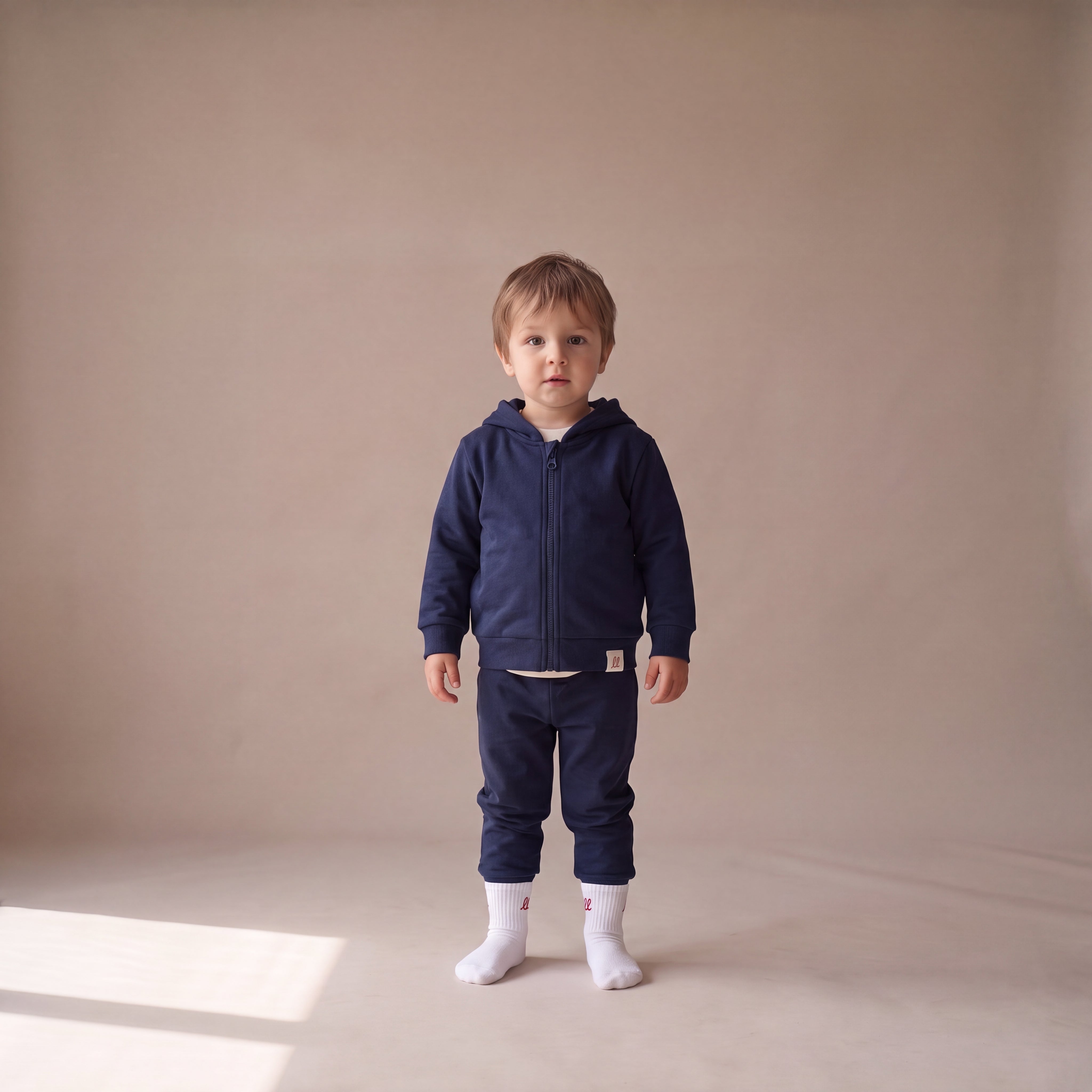 RULES? NAH. I'M LITTLE & LOVED. – Zip-Hoodie – Navy