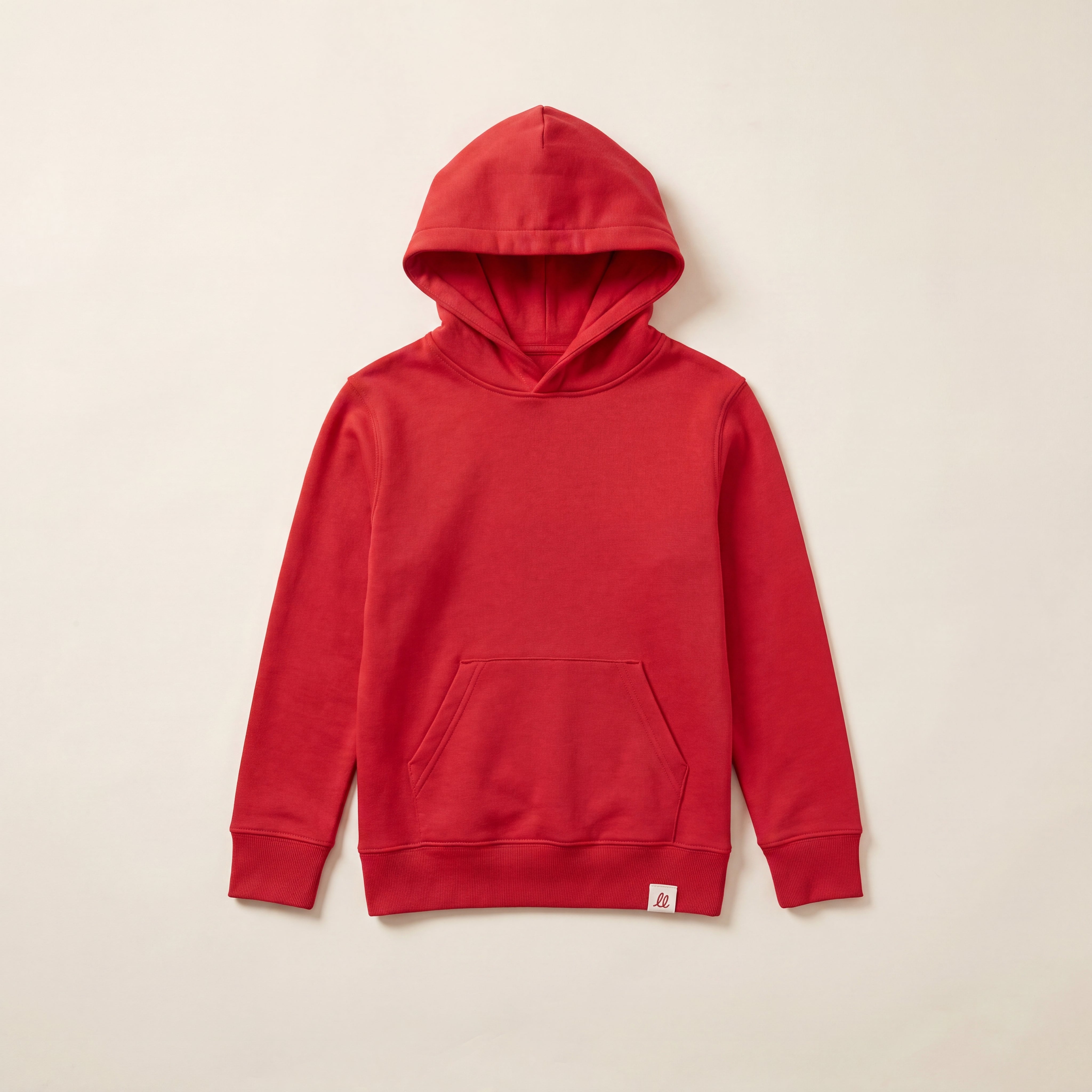 NO BORING KIDS ALLOWED HERE. – Hoodie – Packshot Front (rot)