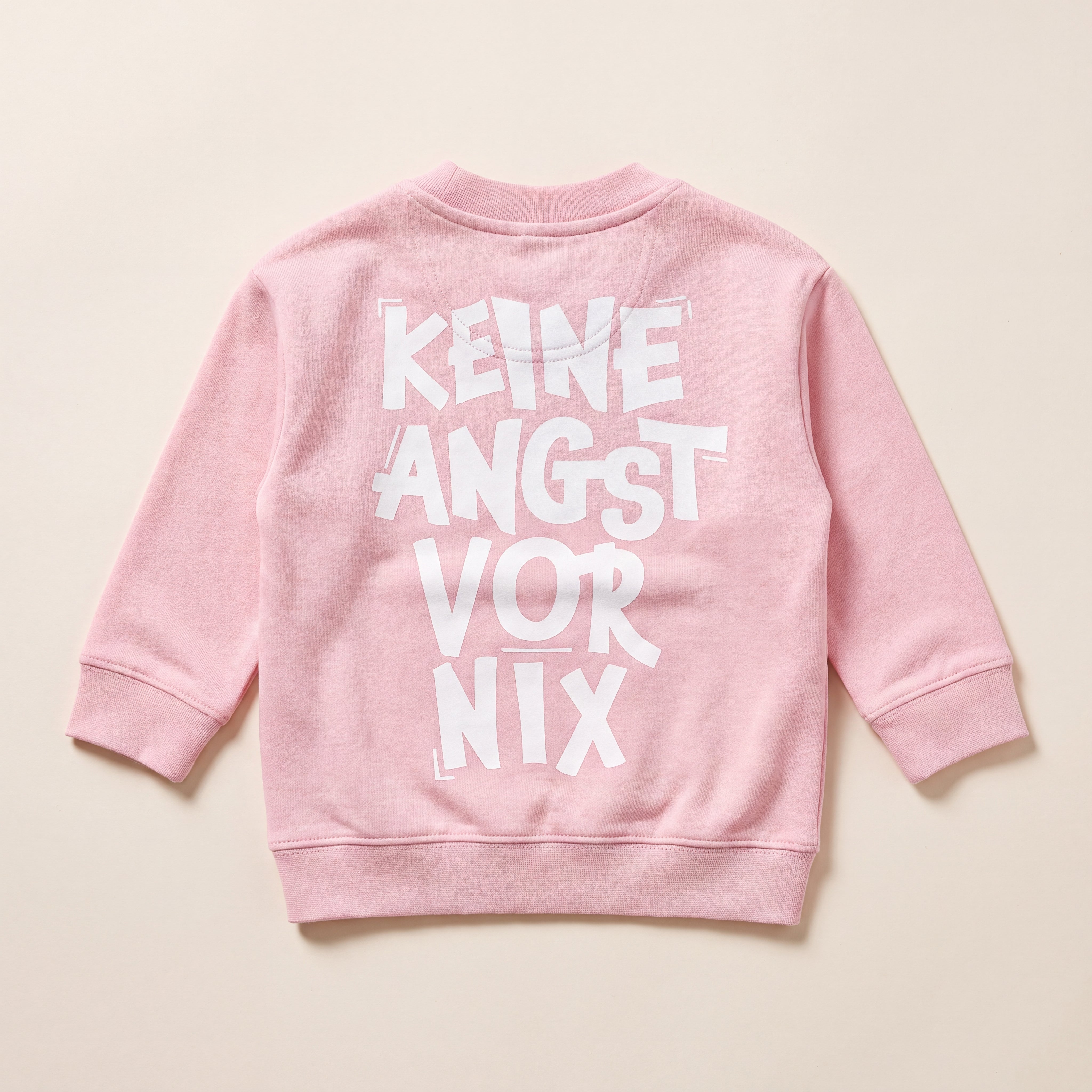 Keine Angst vor nix – Sweatshirt – Packshot Baby Rücken (pink)