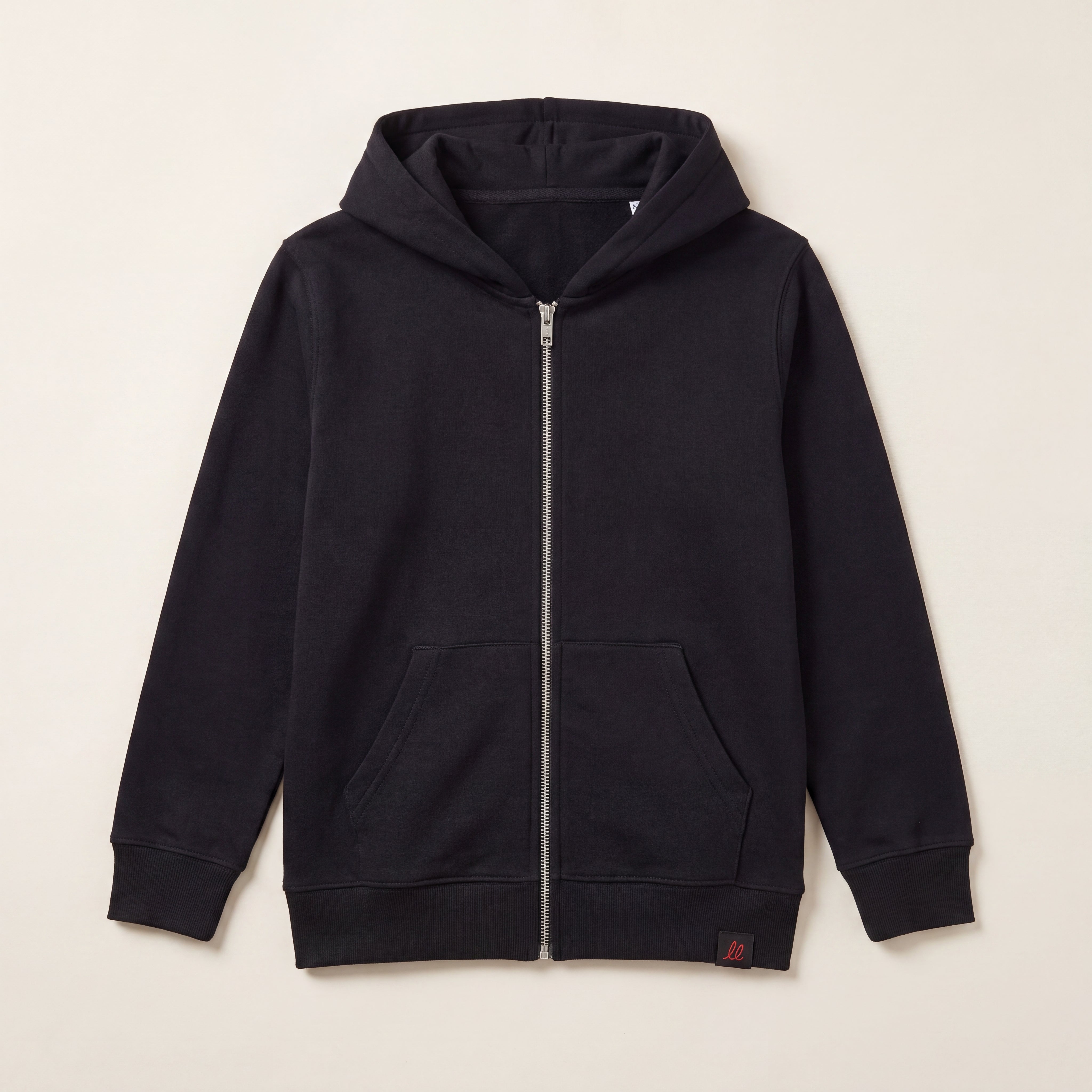 Keine Angst vor nix – Zip-Hoodie – Packshot Front (schwarz)