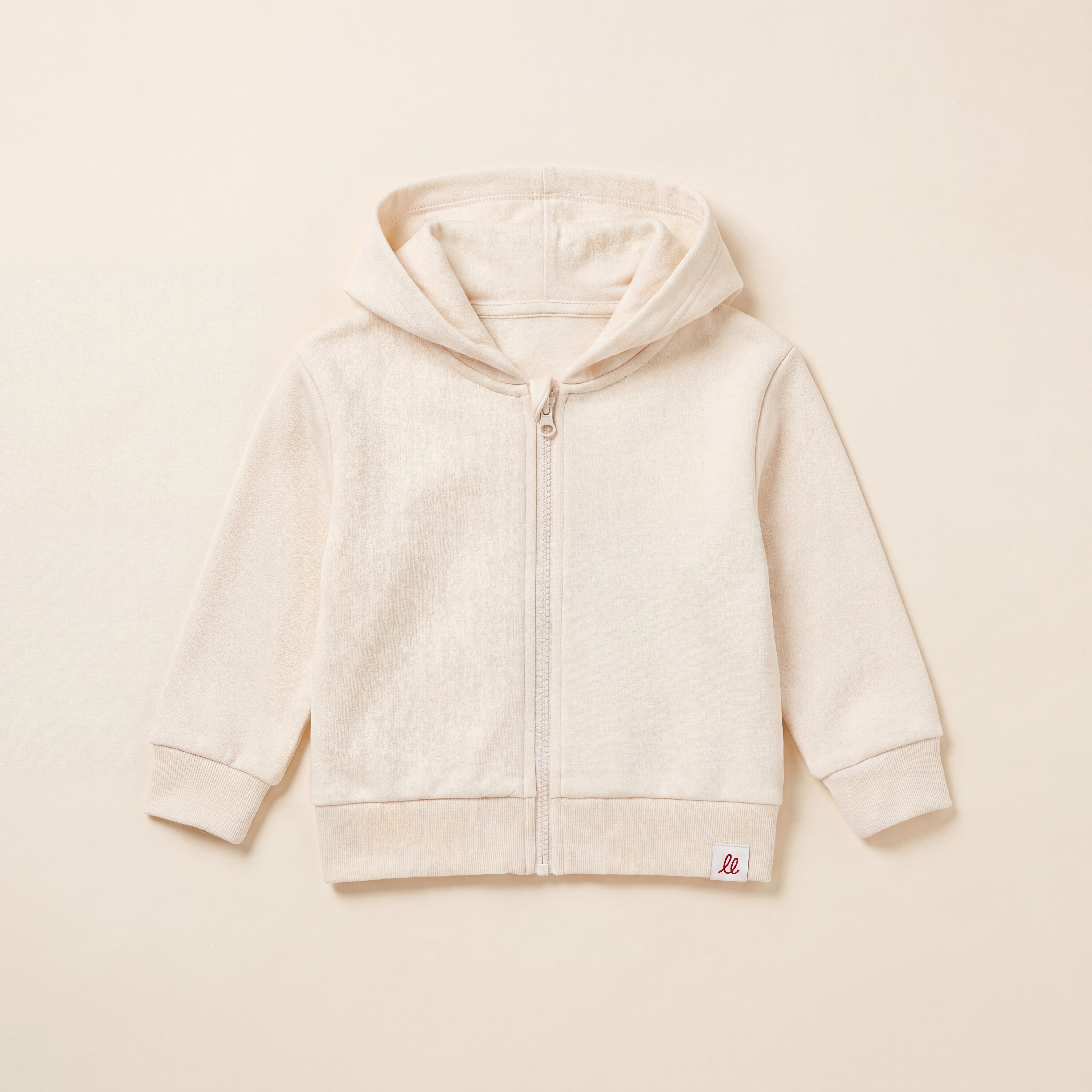Keine Angst vor nix – Zip-Hoodie – Packshot Baby Front (off-white)