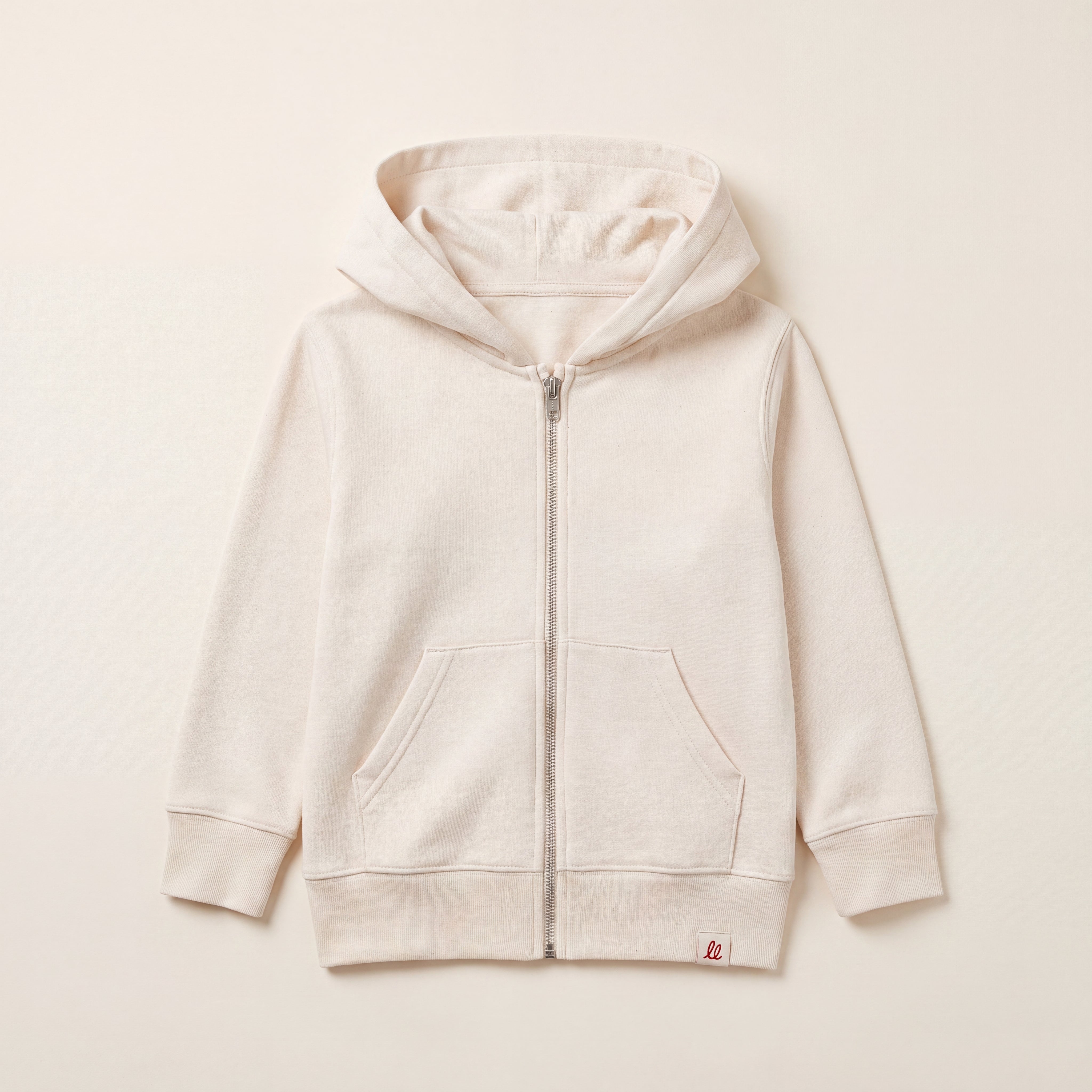 Keine Angst vor nix – Zip-Hoodie – Packshot Front (off-white)