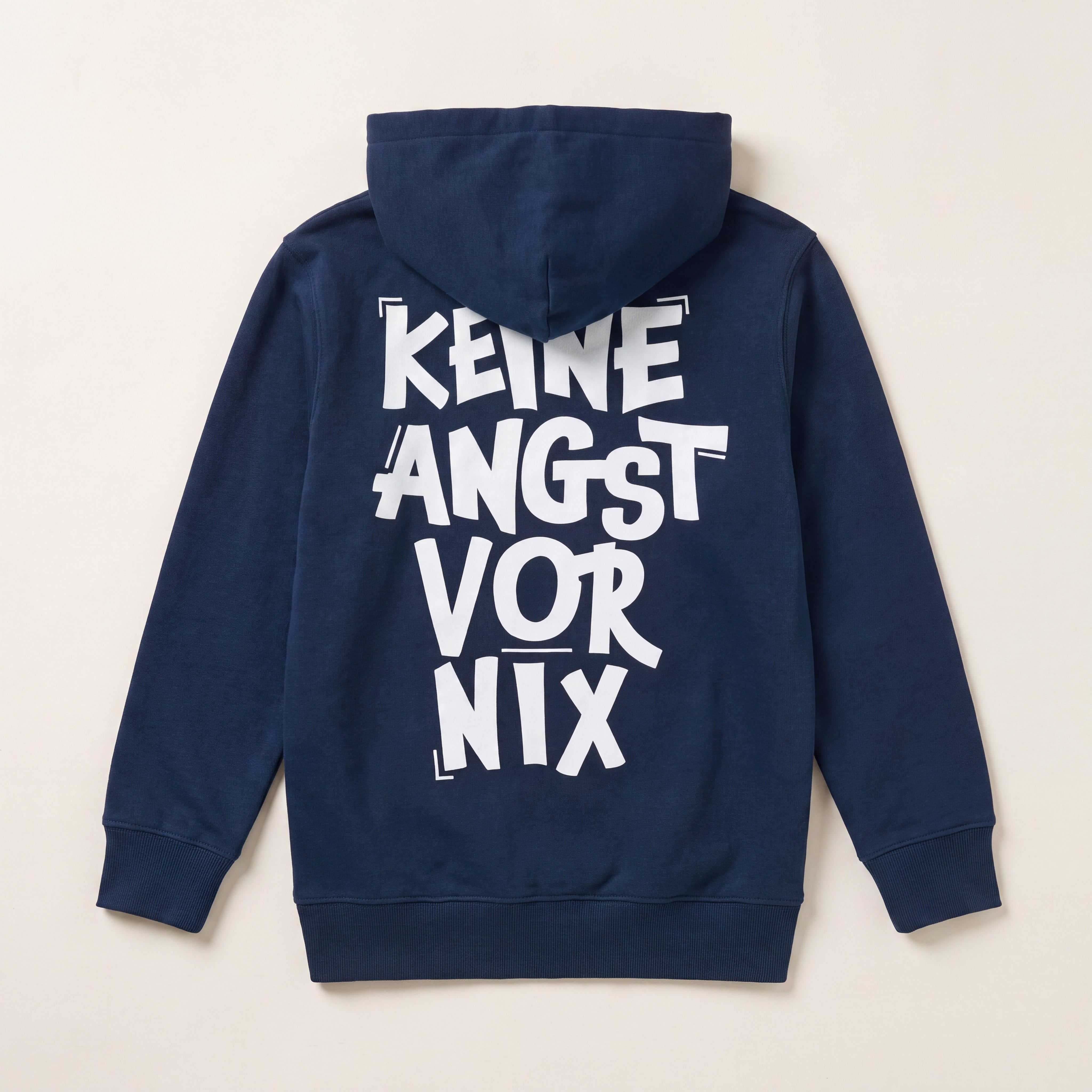 Keine Angst vor nix – Zip-Hoodie – Navy