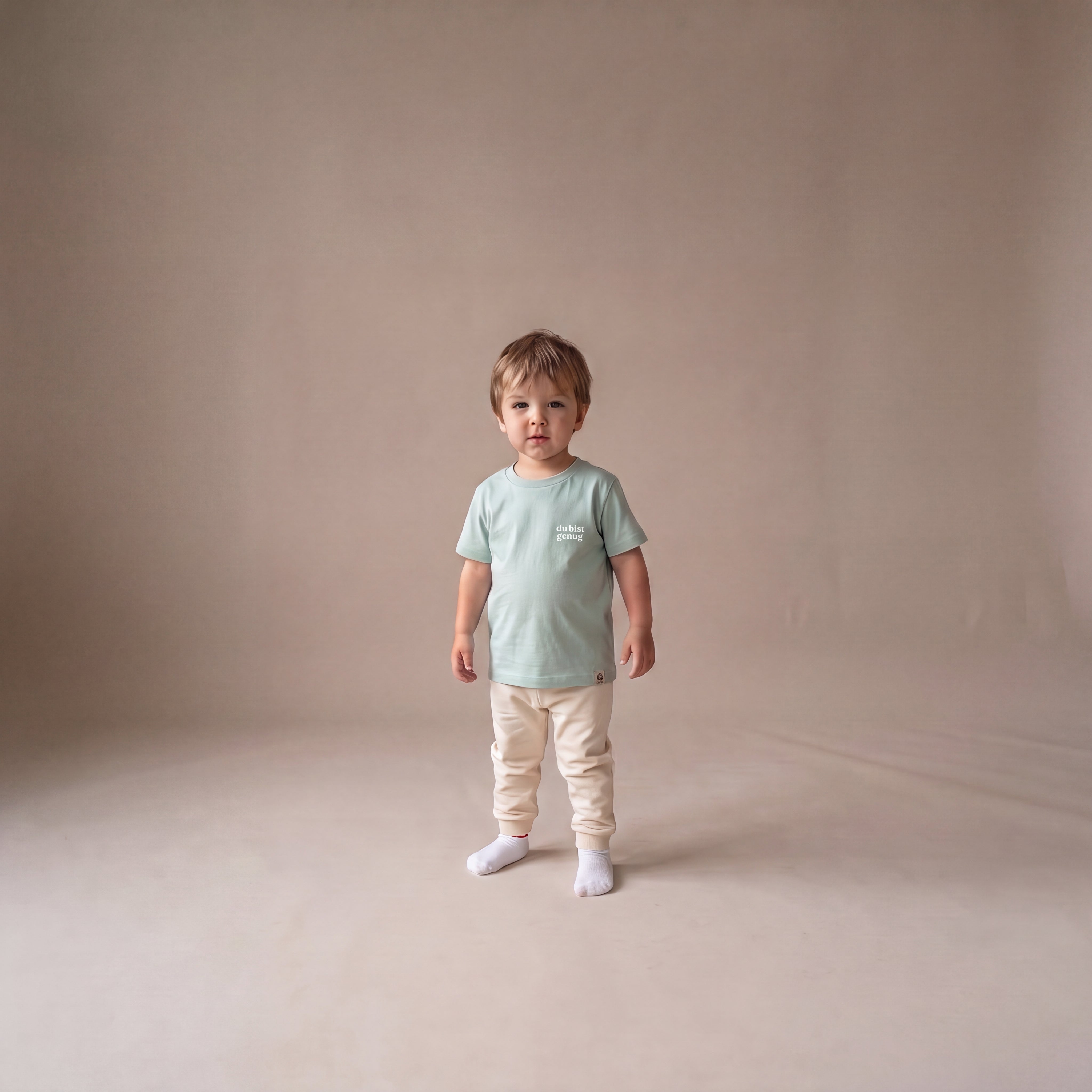 Du bist genug – Set mit Off-White-Jogginghose (Baby)
