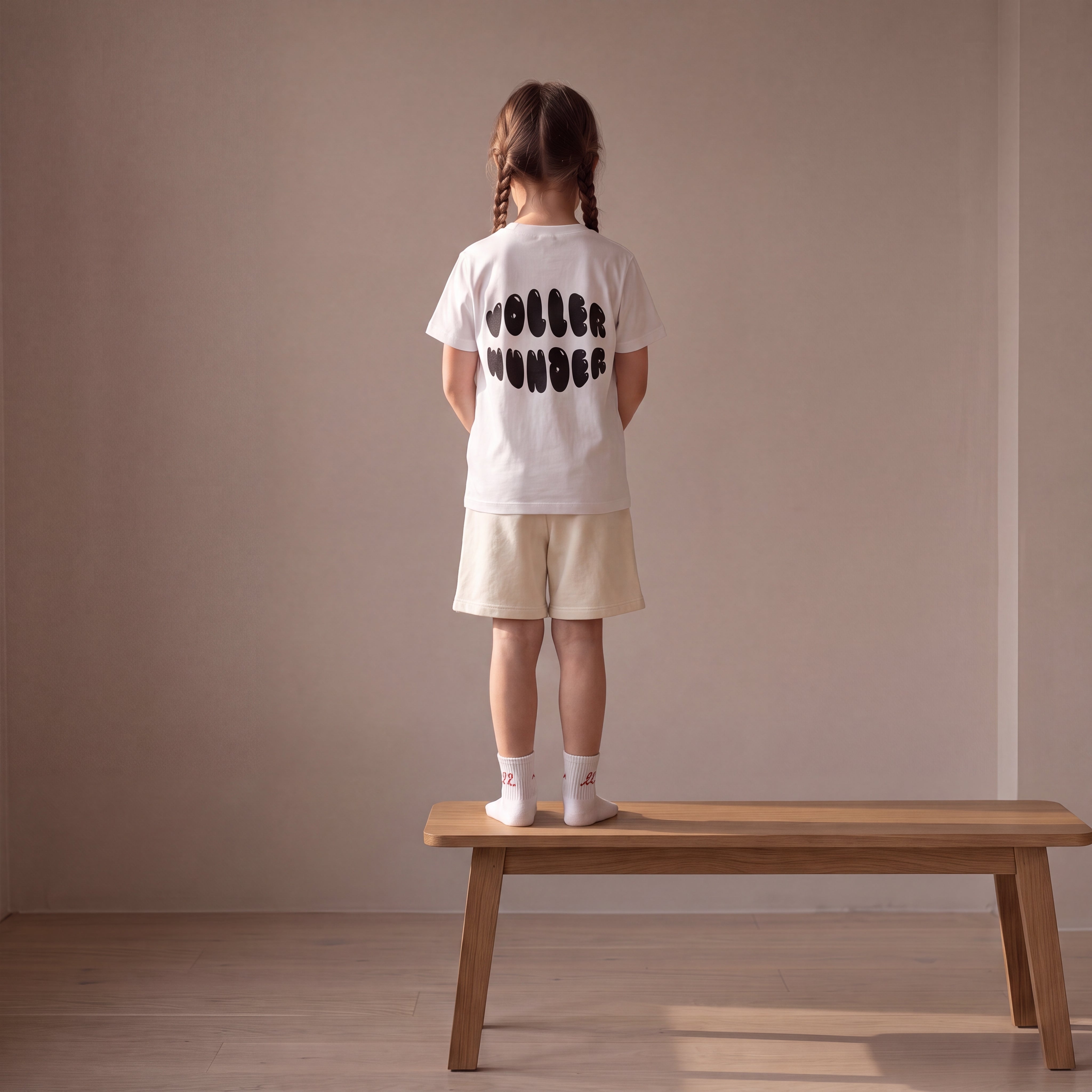 Voller Wunder – Set mit Off-White-Shorts (Kind)