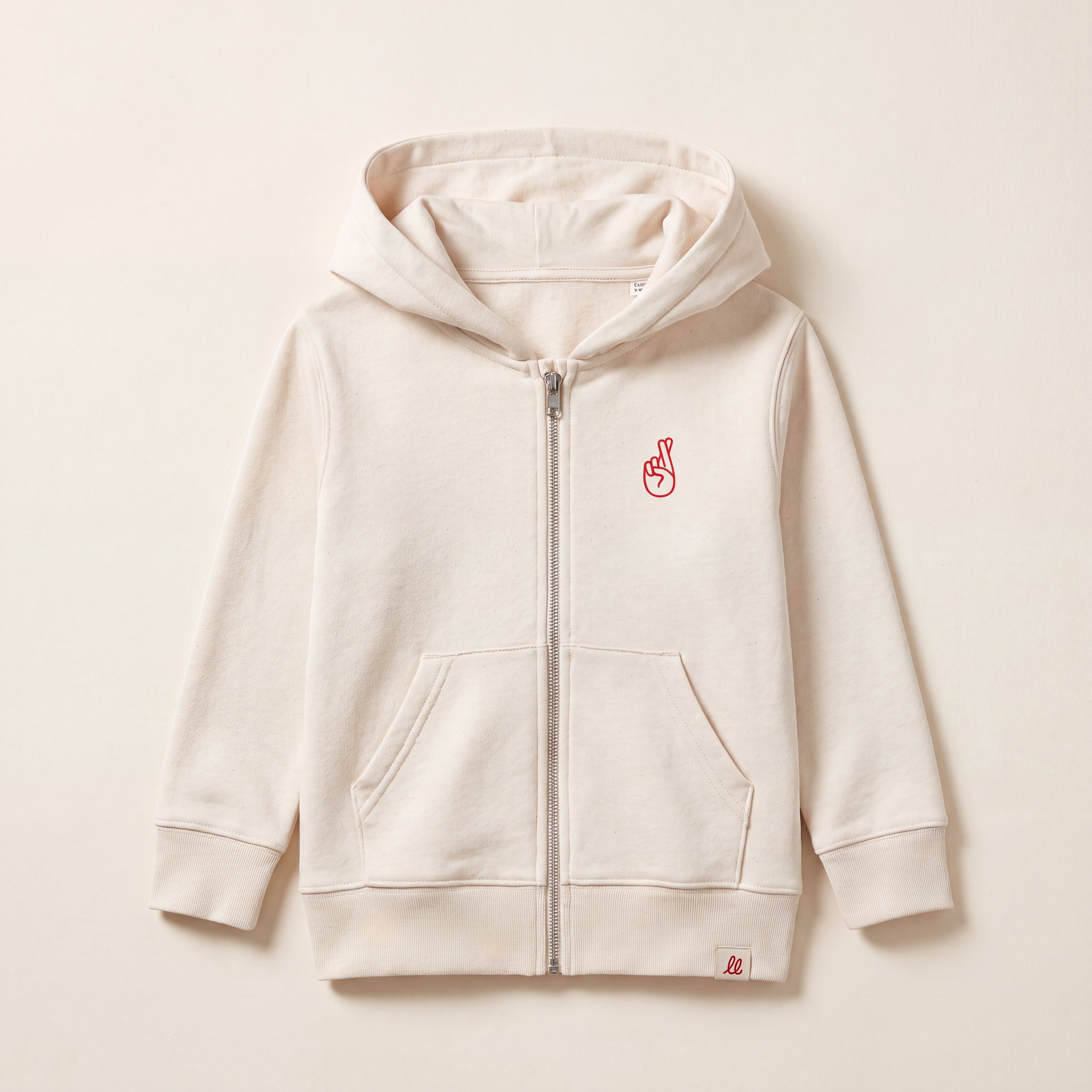 Local Troublemaker – Zip-Hoodie – Packshot Front (off-white)