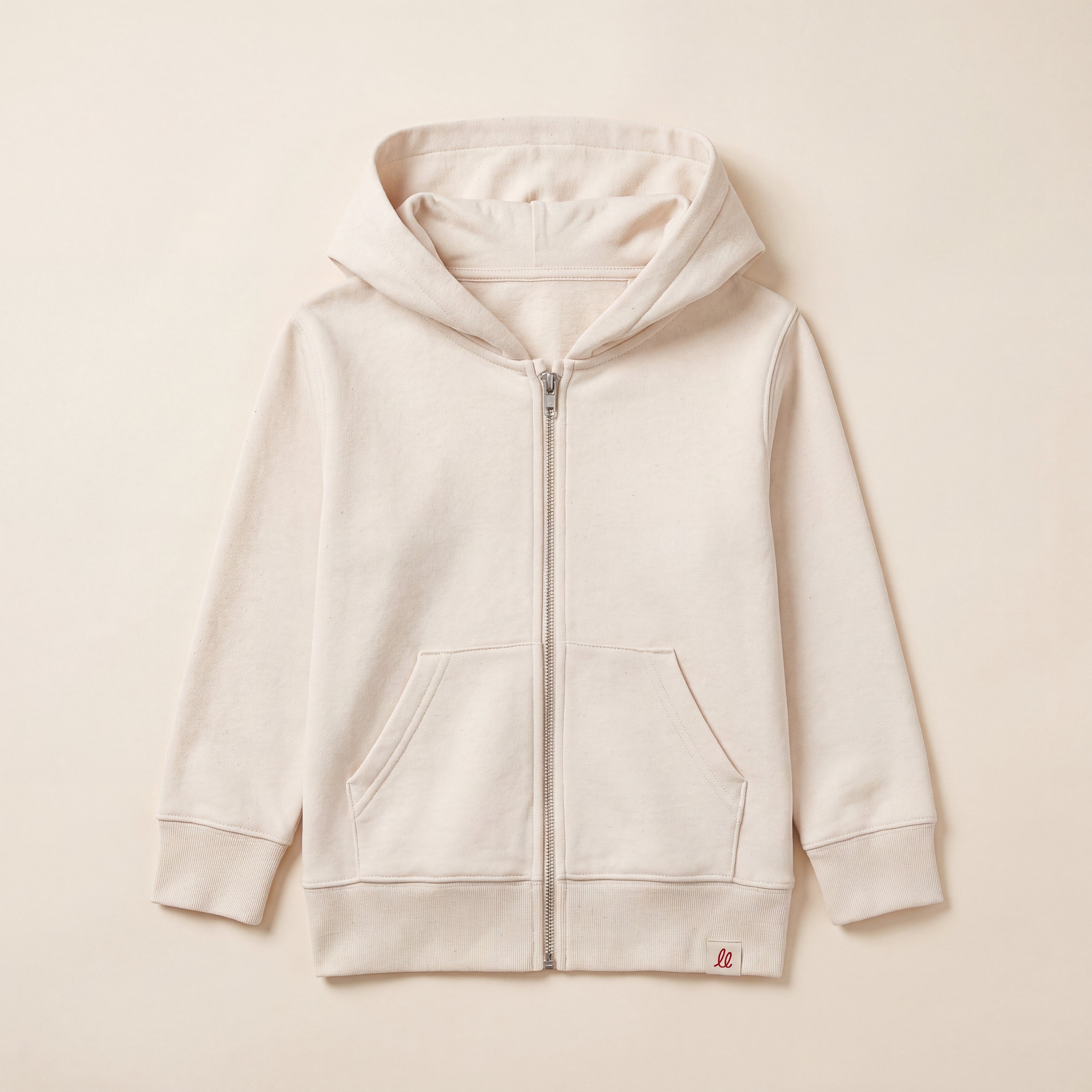 Blank – Zip-Hoodie – Front (off-white)
