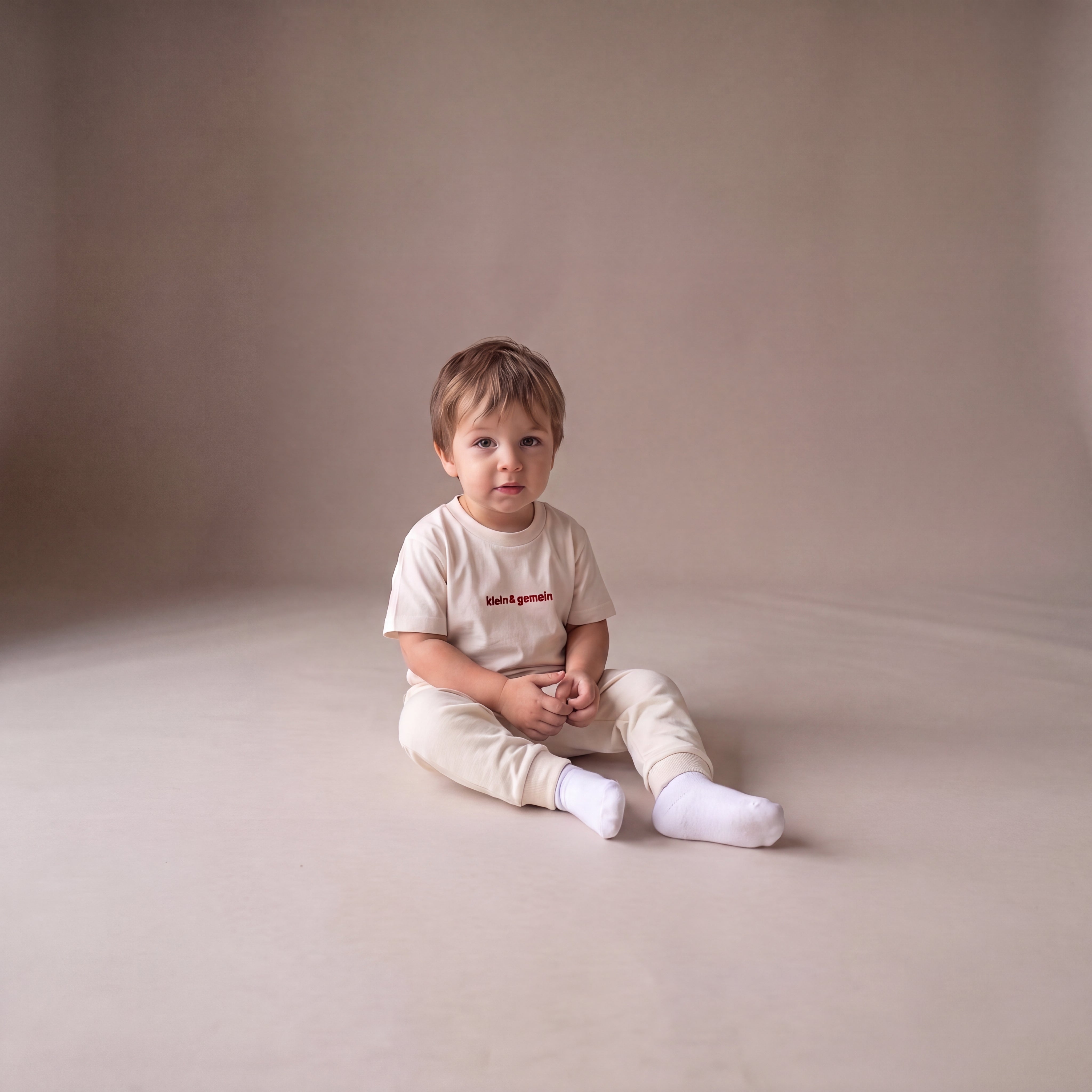 Klein & Gemein – Set mit Off-White-Jogginghose (Baby)