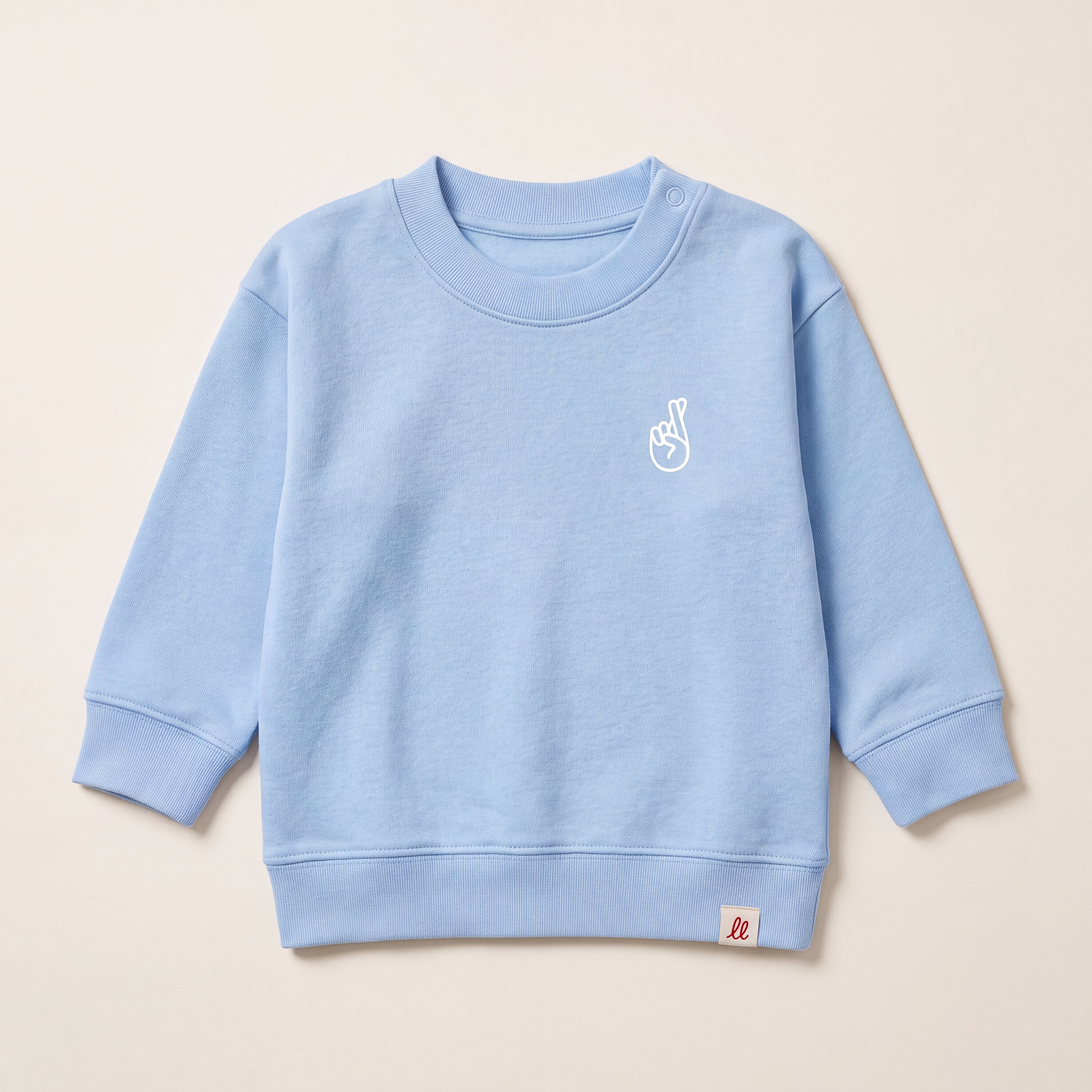 Local Troublemaker – Sweatshirt – Packshot Baby Front (steinblau)