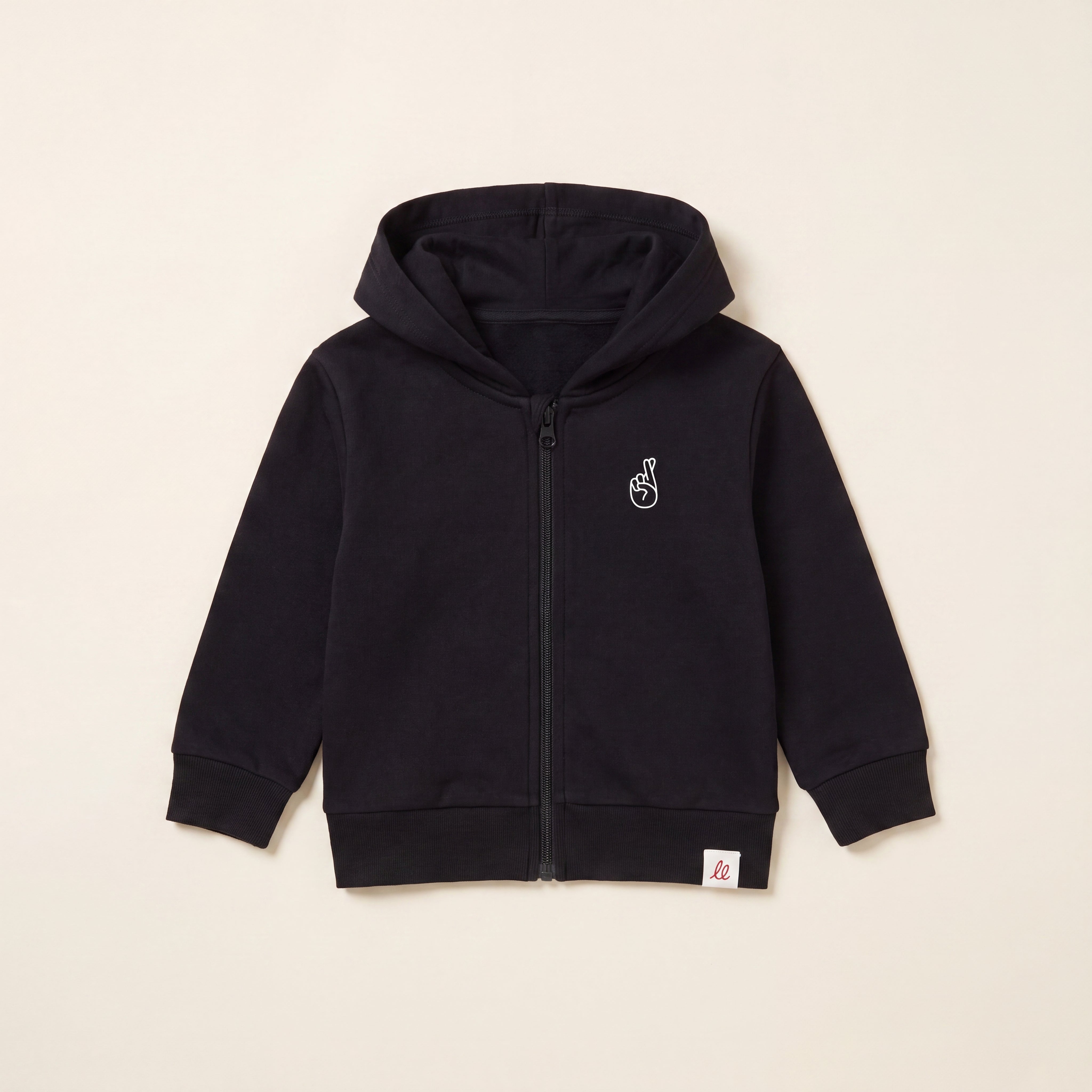 Local Troublemaker – Zip-Hoodie – Packshot Baby Front (schwarz)