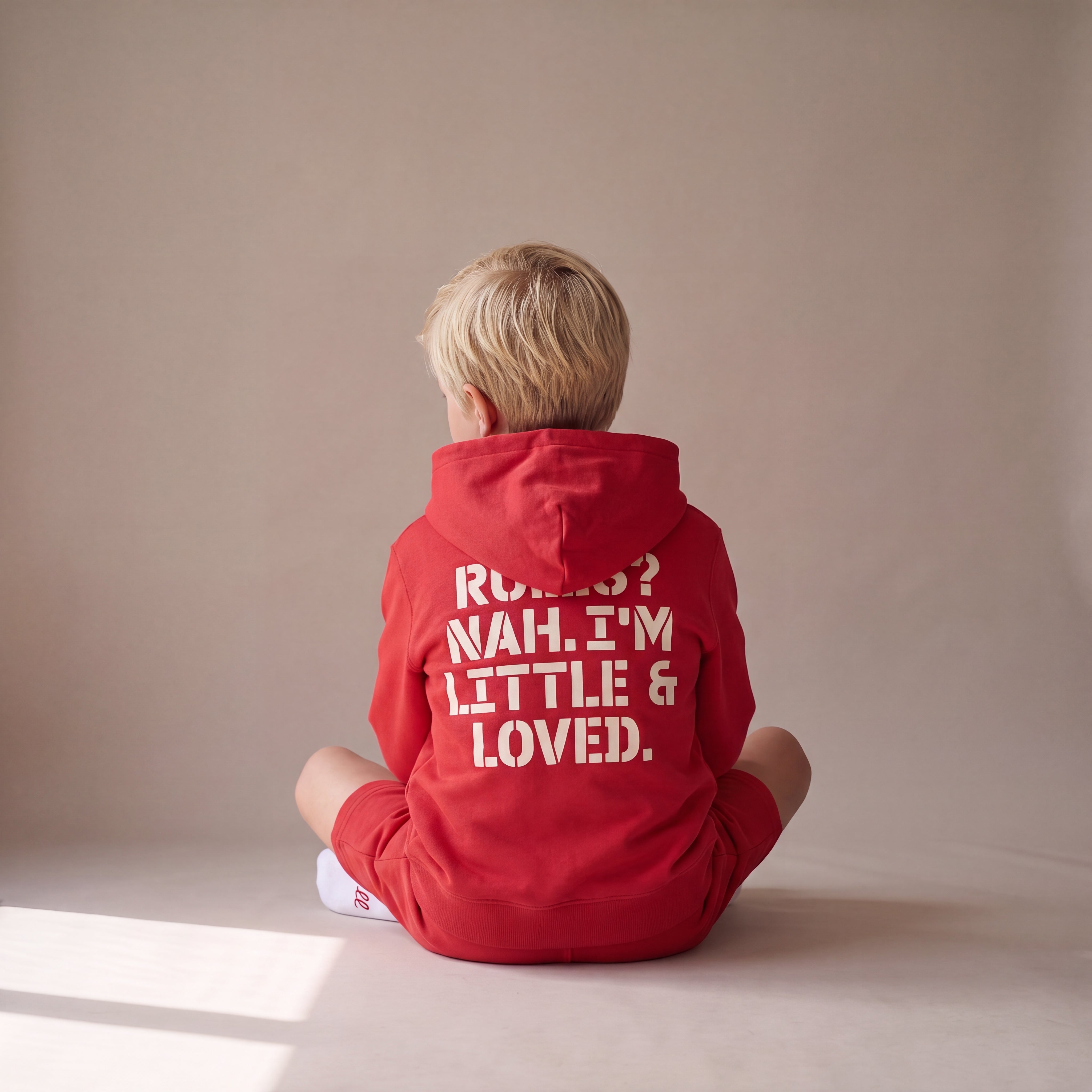 RULES? NAH. I'M LITTLE & LOVED. – Hoodie – getragen (Kind)