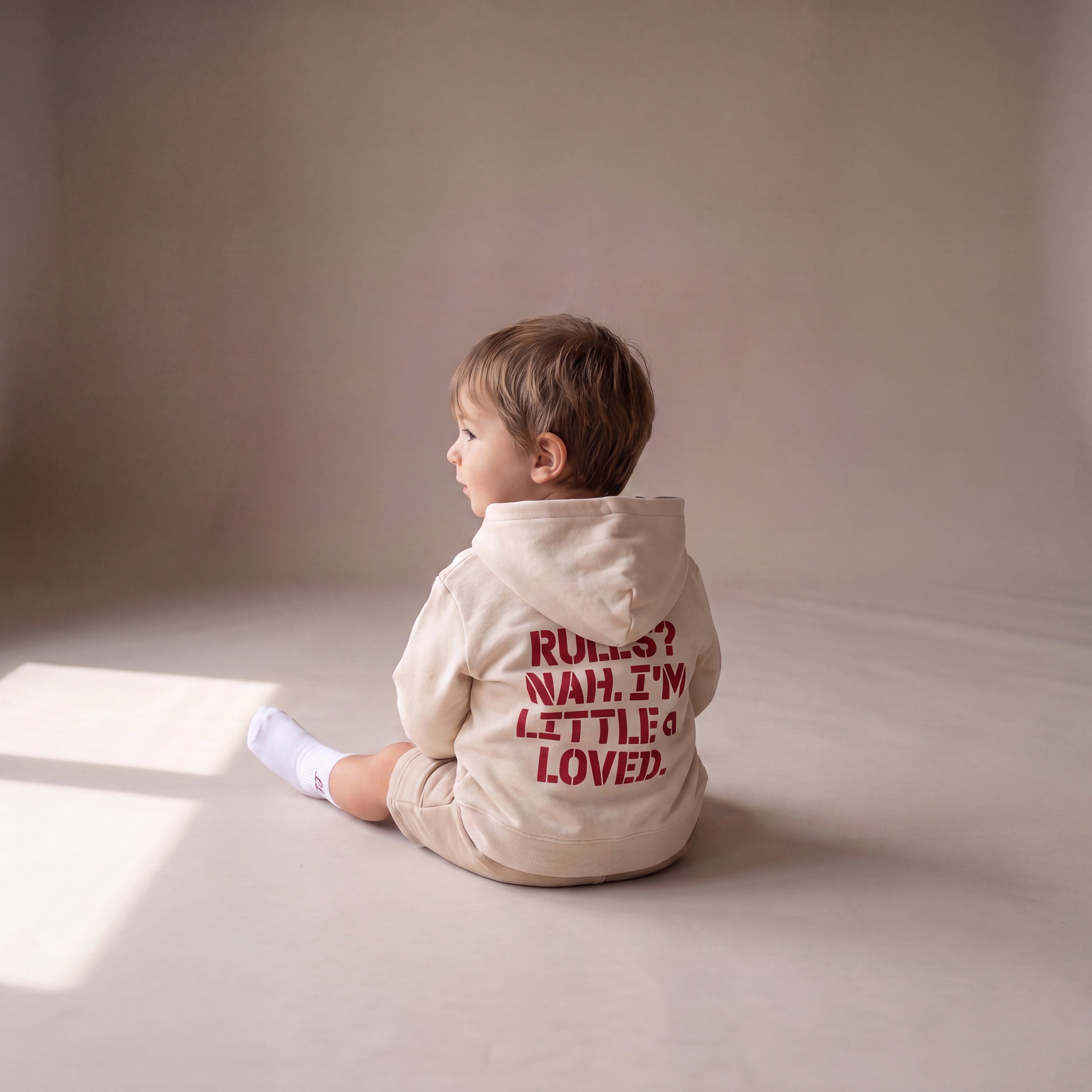 RULES? NAH. I'M LITTLE & LOVED. – Hoodie – getragen (Baby)