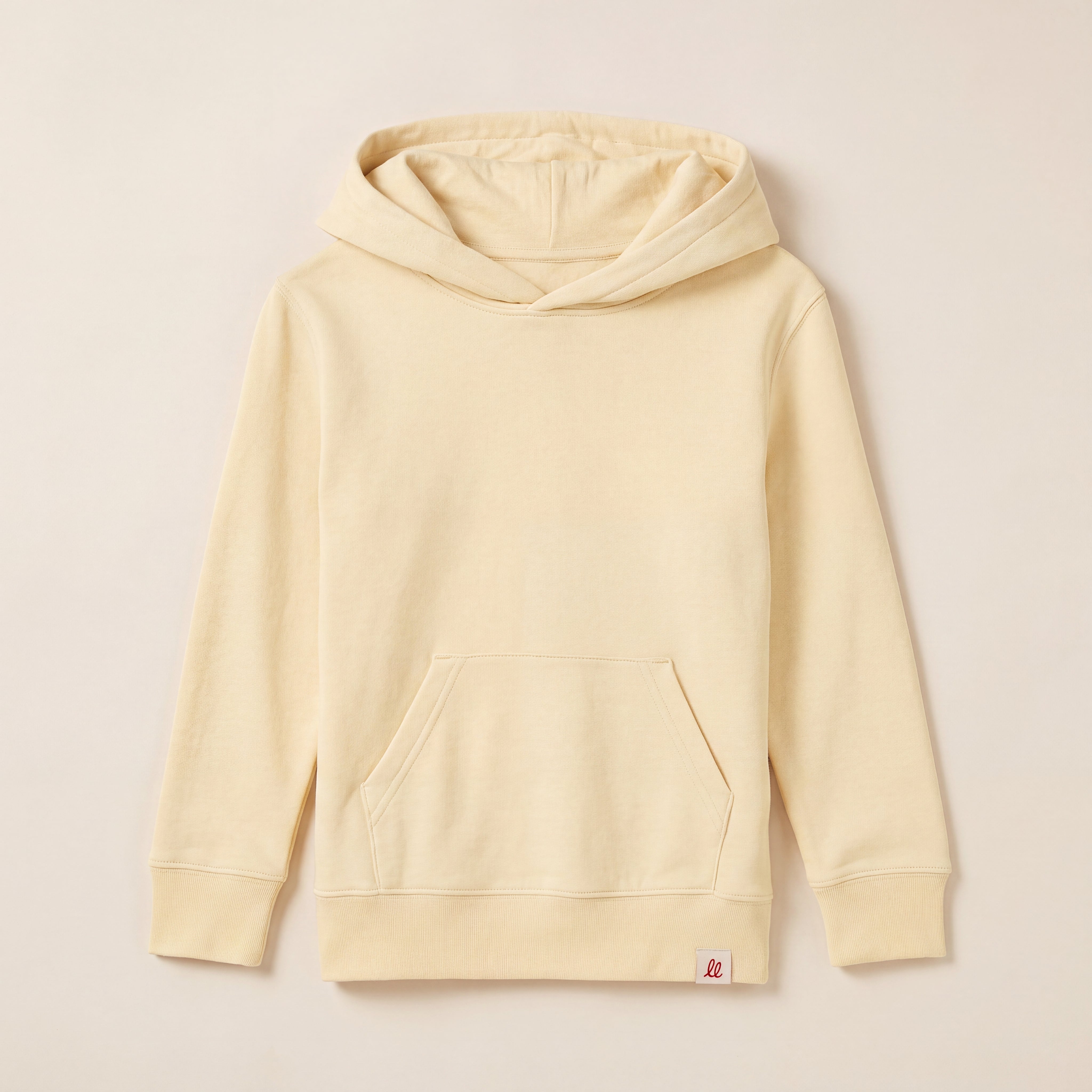 RULES? NAH. I'M LITTLE & LOVED. – Hoodie – Packshot Front (butter)