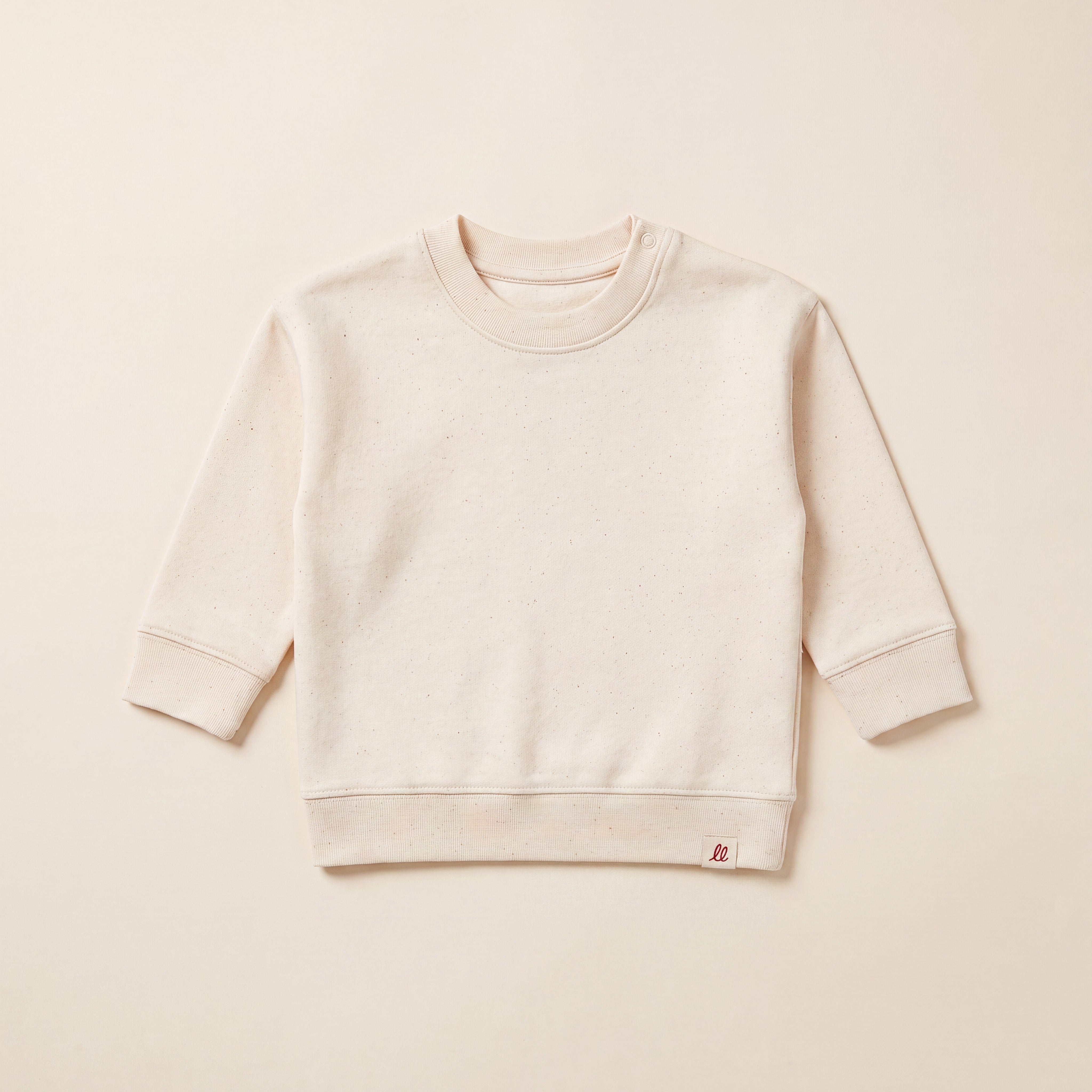 RULES? NAH. I'M LITTLE & LOVED. – Sweatshirt – Packshot Baby Front (off-white)