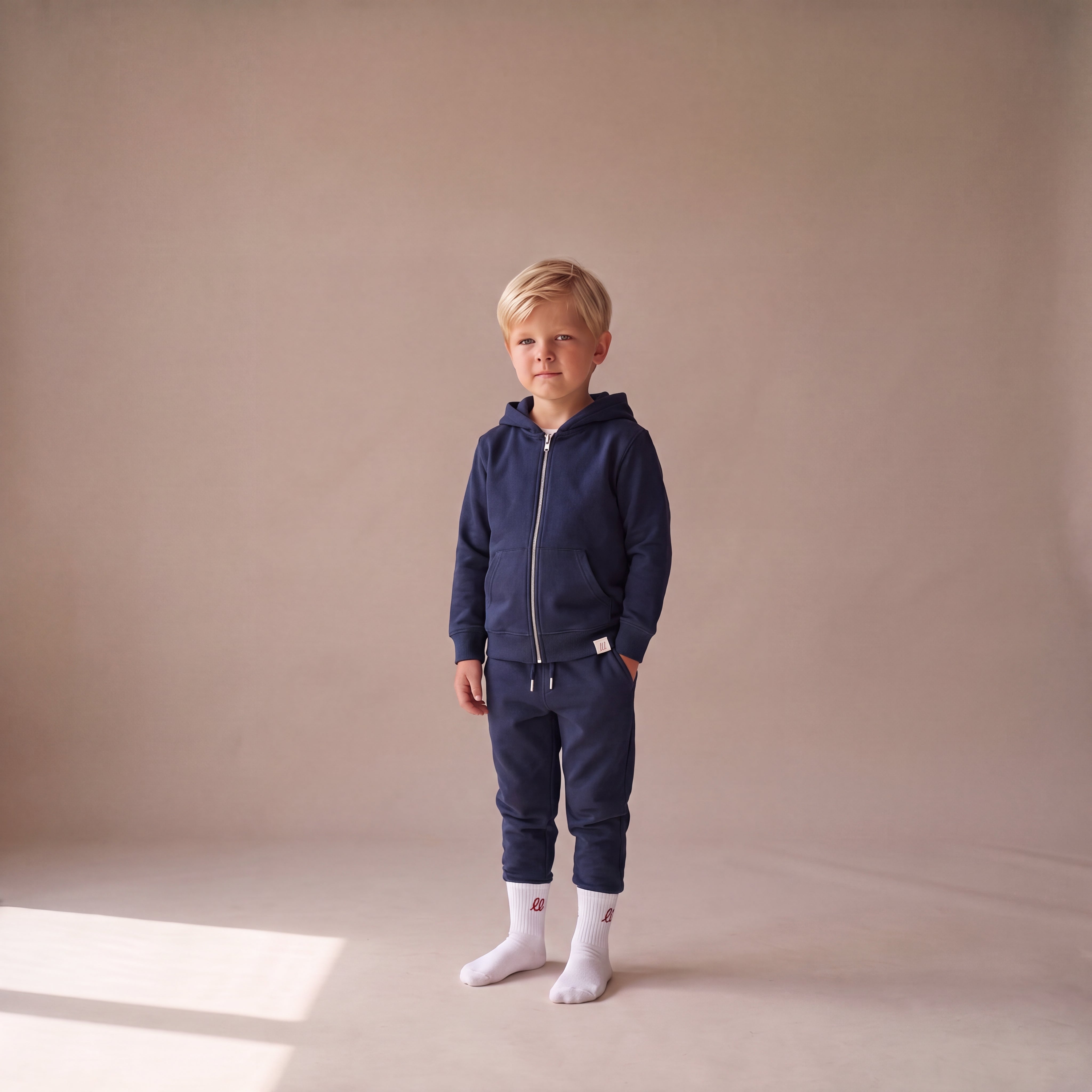 RULES? NAH. I'M LITTLE & LOVED. – Zip-Hoodie – Navy