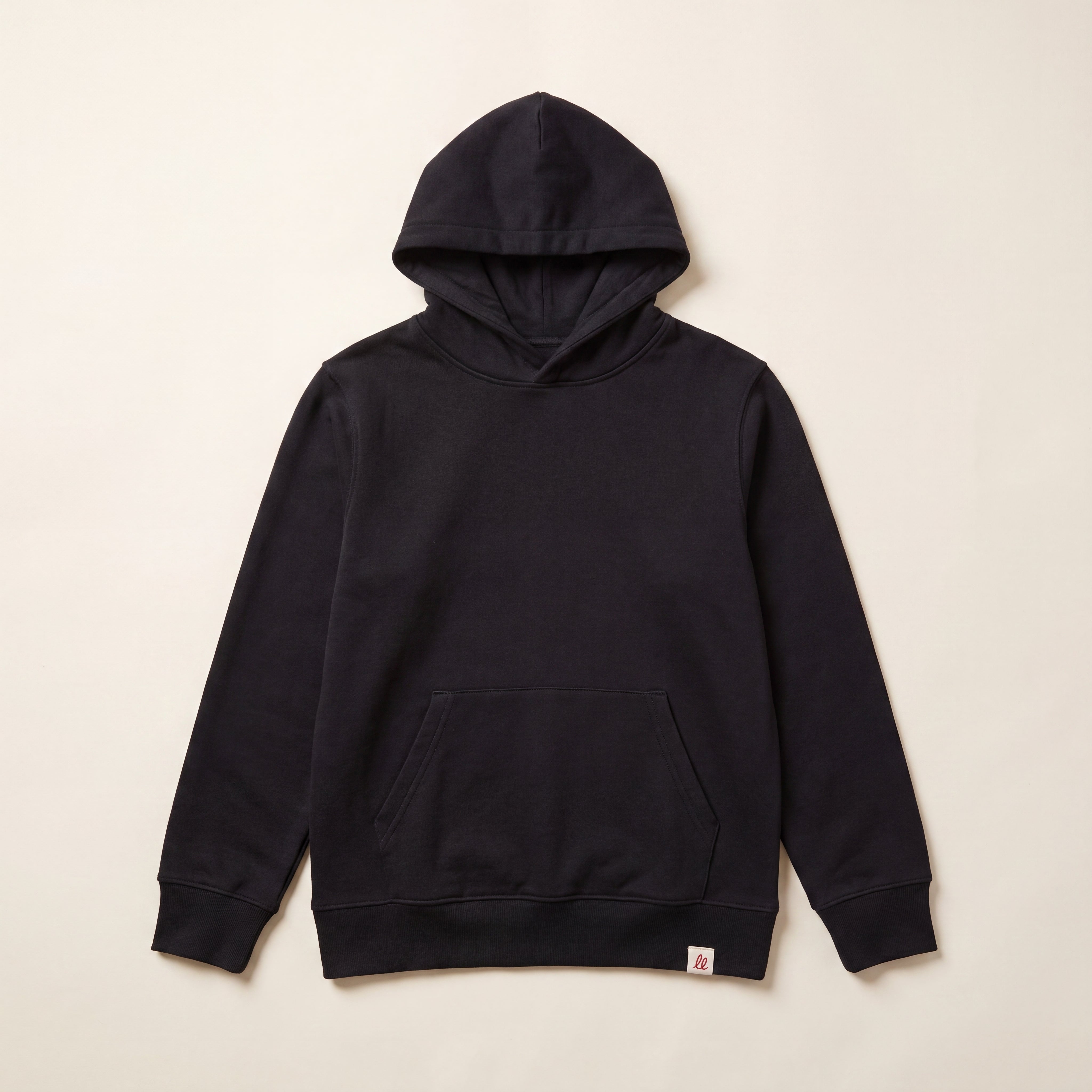 NO BORING KIDS ALLOWED HERE. – Hoodie – Packshot Front (schwarz)
