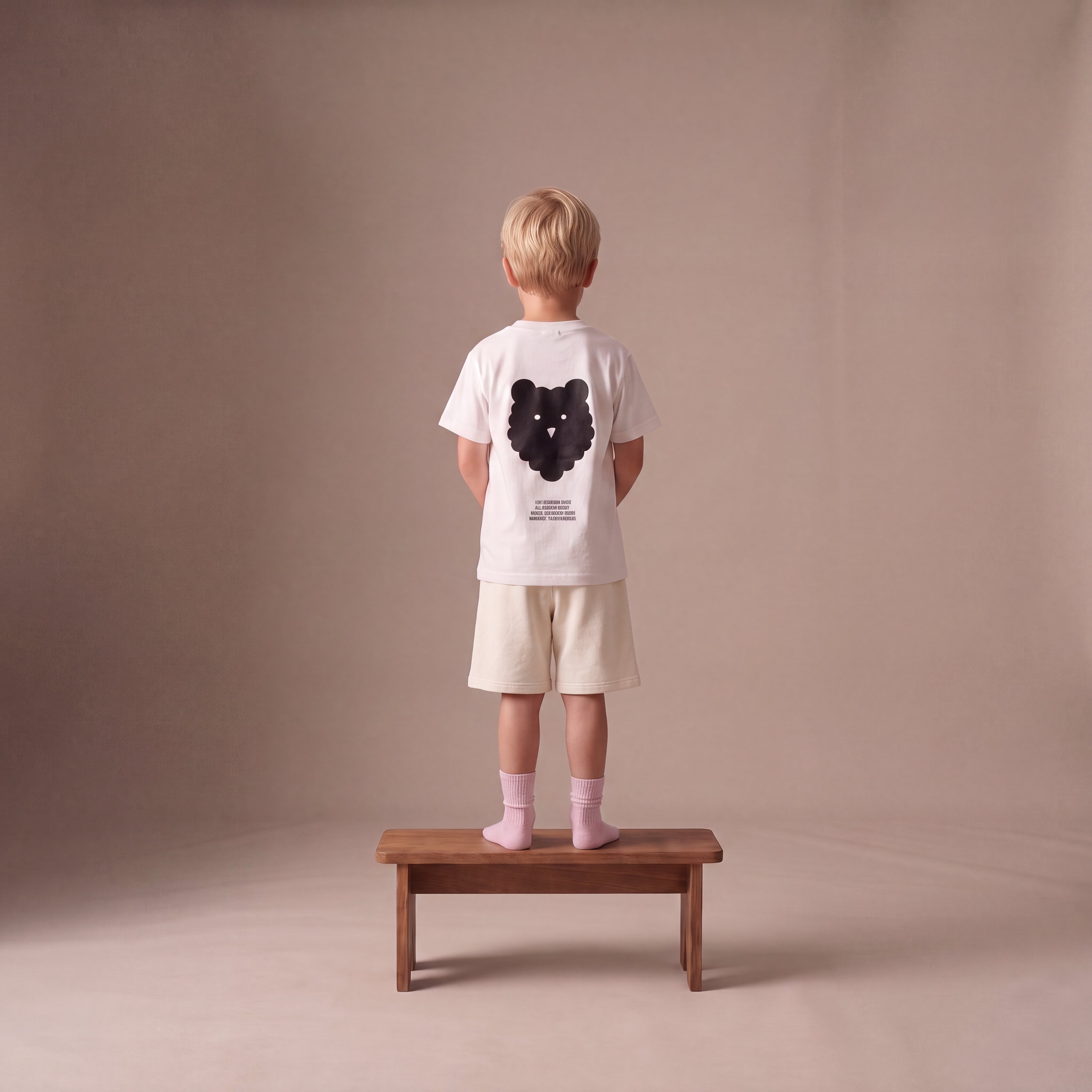 NO BORING KIDS ALLOWED HERE. – Set mit Off-White-Shorts (Kind)