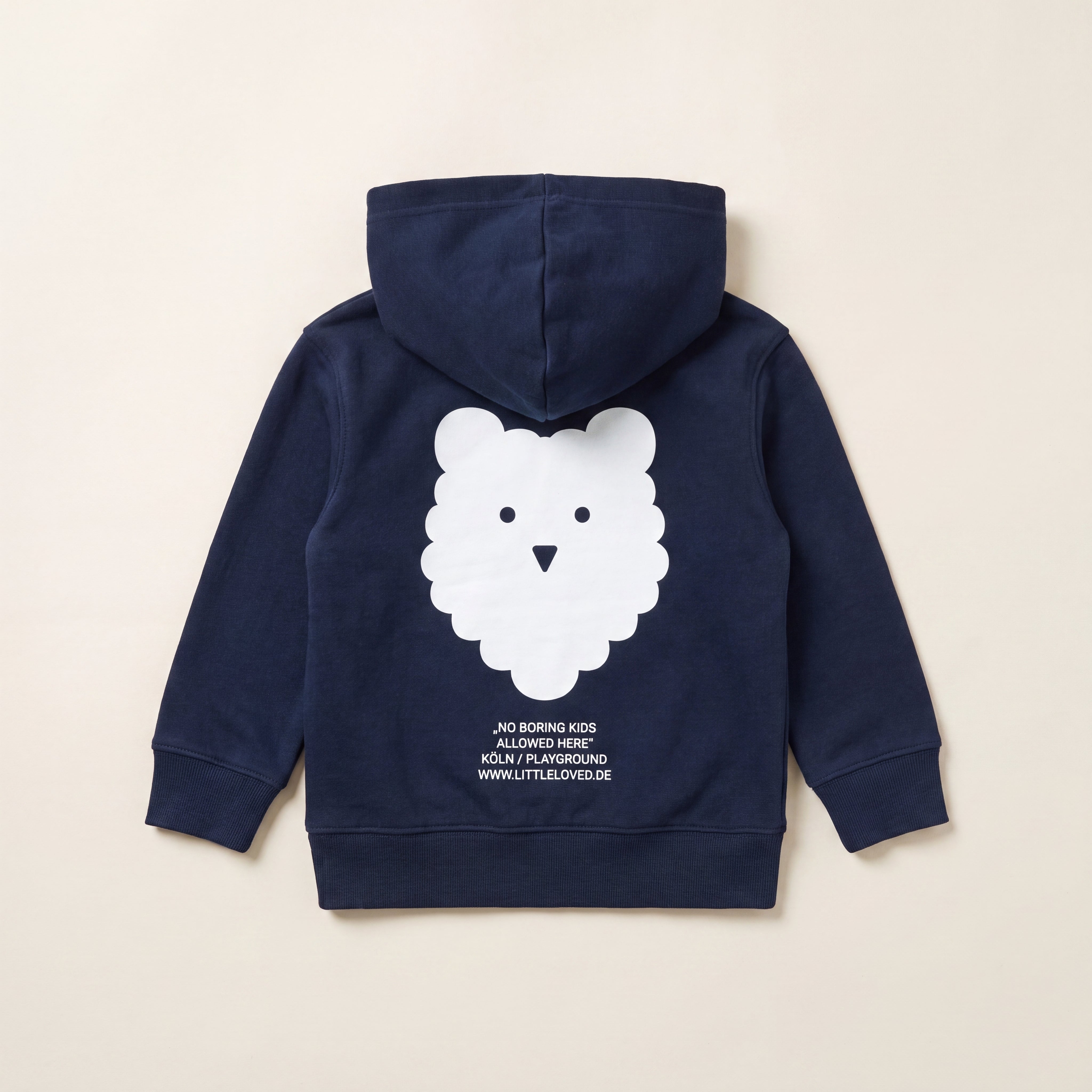 NO BORING KIDS ALLOWED HERE. – Zip-Hoodie – Navy