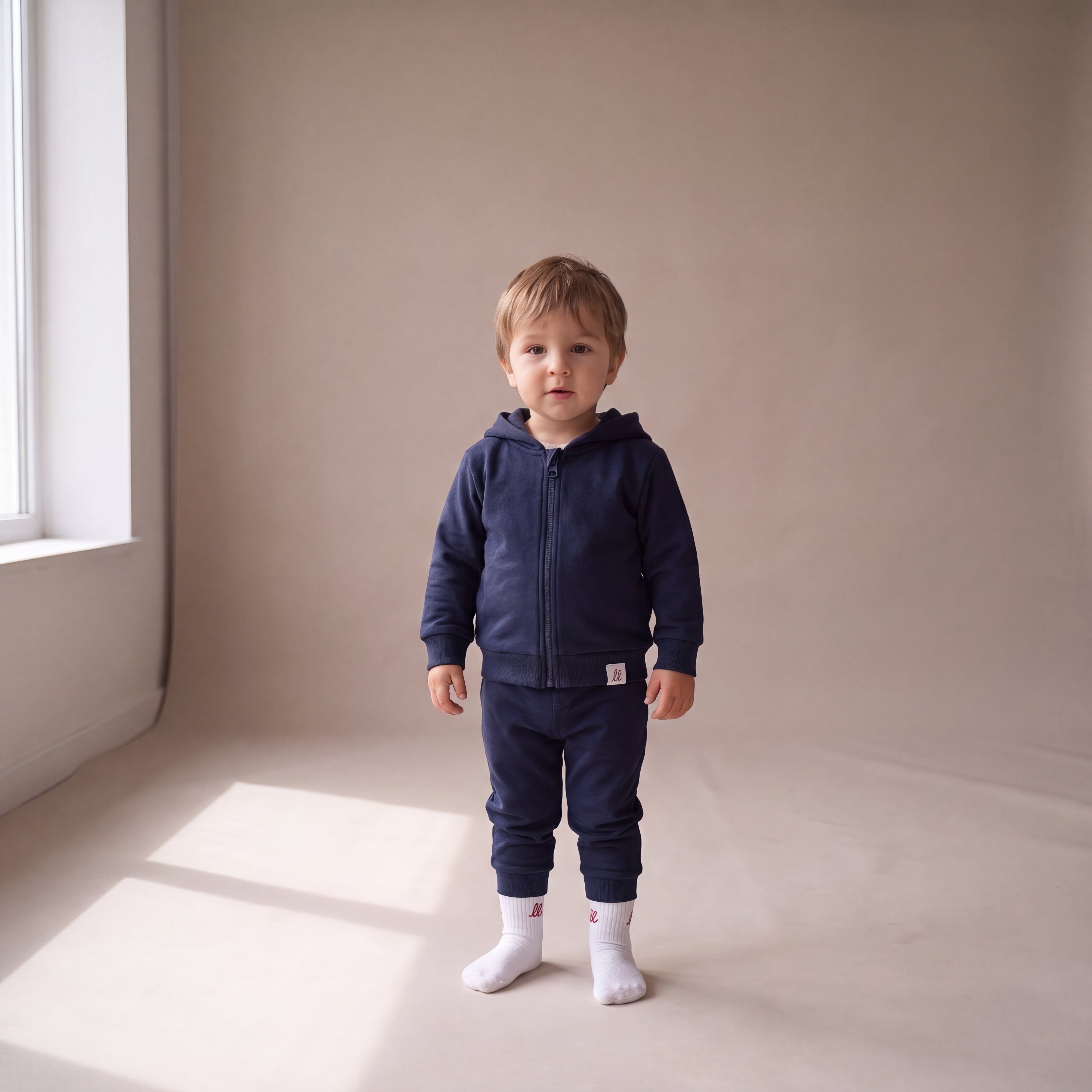 NO BORING KIDS ALLOWED HERE. – Zip-Hoodie – Navy