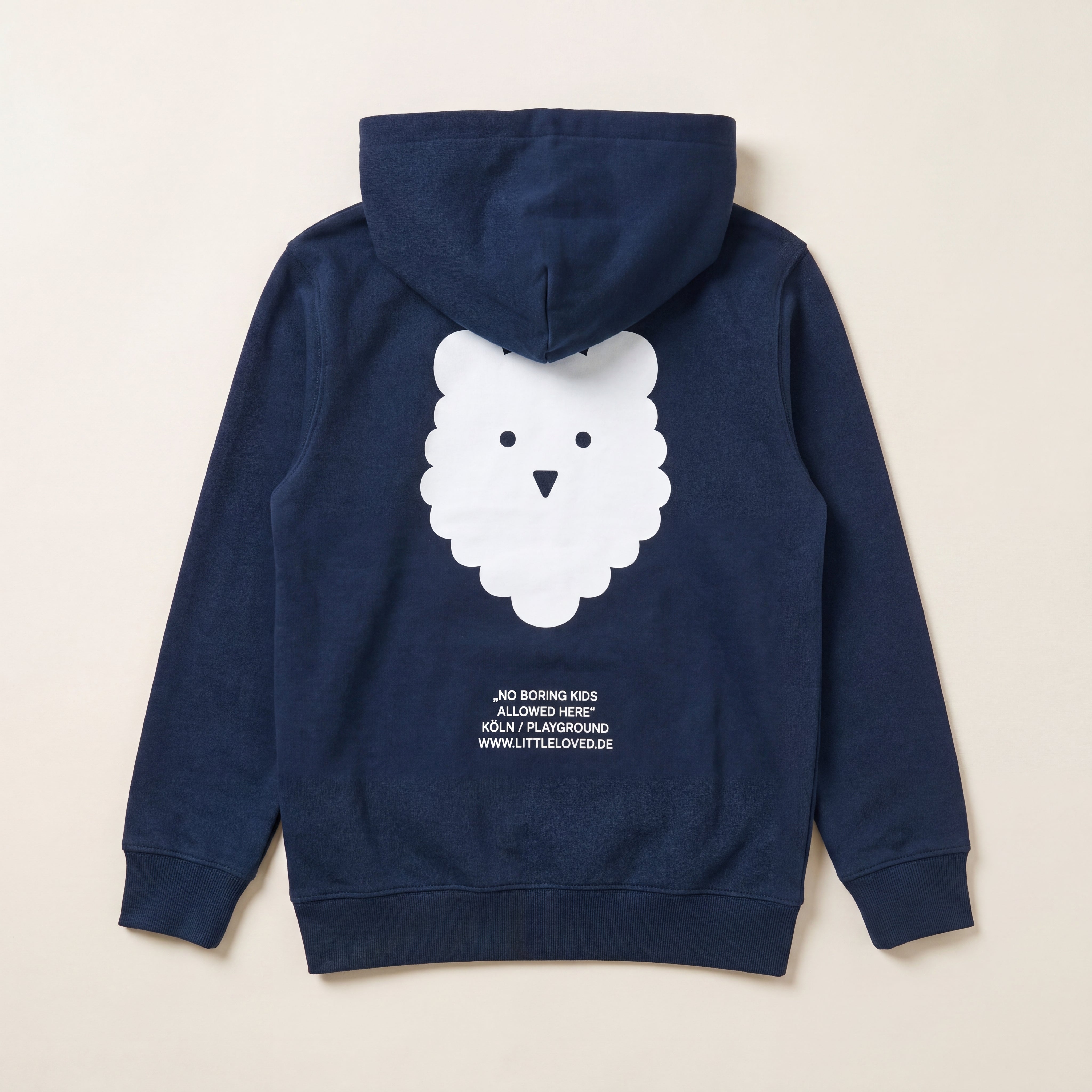 NO BORING KIDS ALLOWED HERE. – Zip-Hoodie – Navy