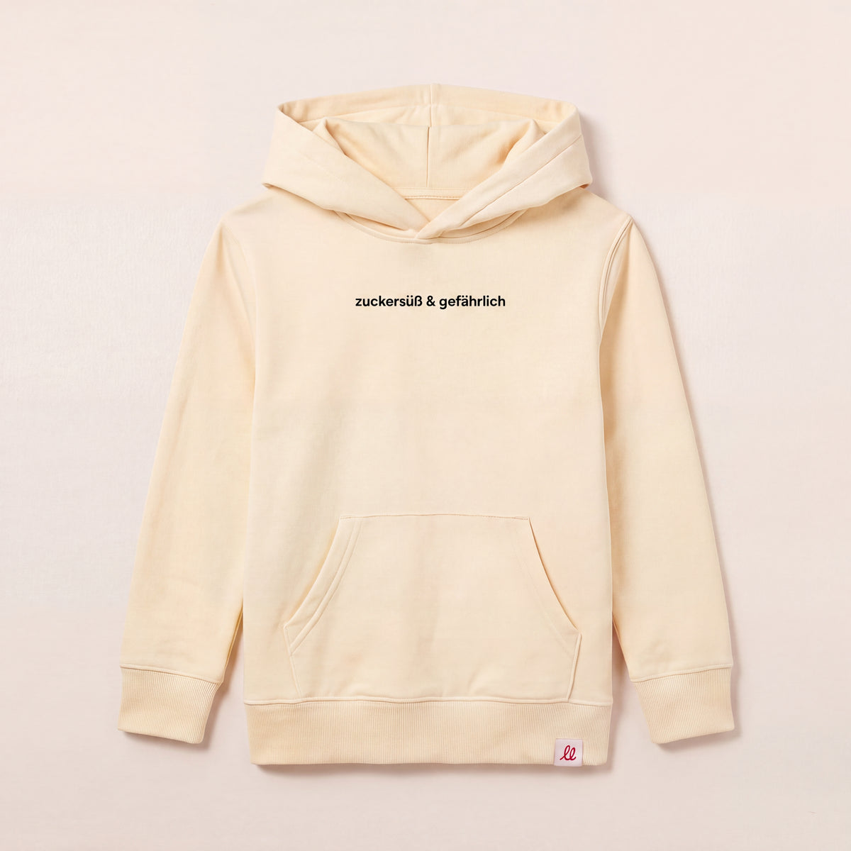 Zuckersüß & gefährlich – Hoodie – Packshot Front (C078/KIDS)