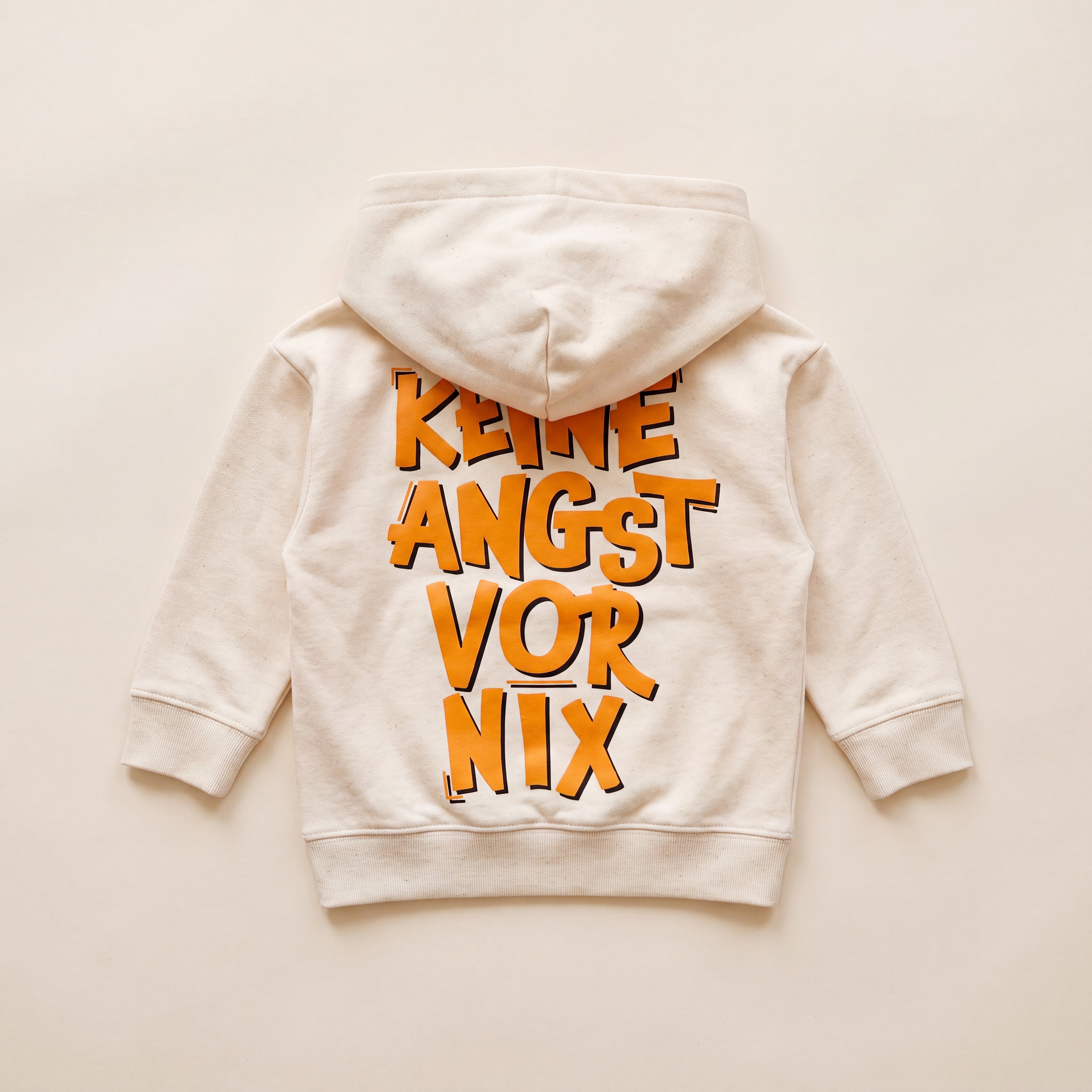 Keine Angst vor nix – Hoodie – Packshot Baby Rücken (off-white)