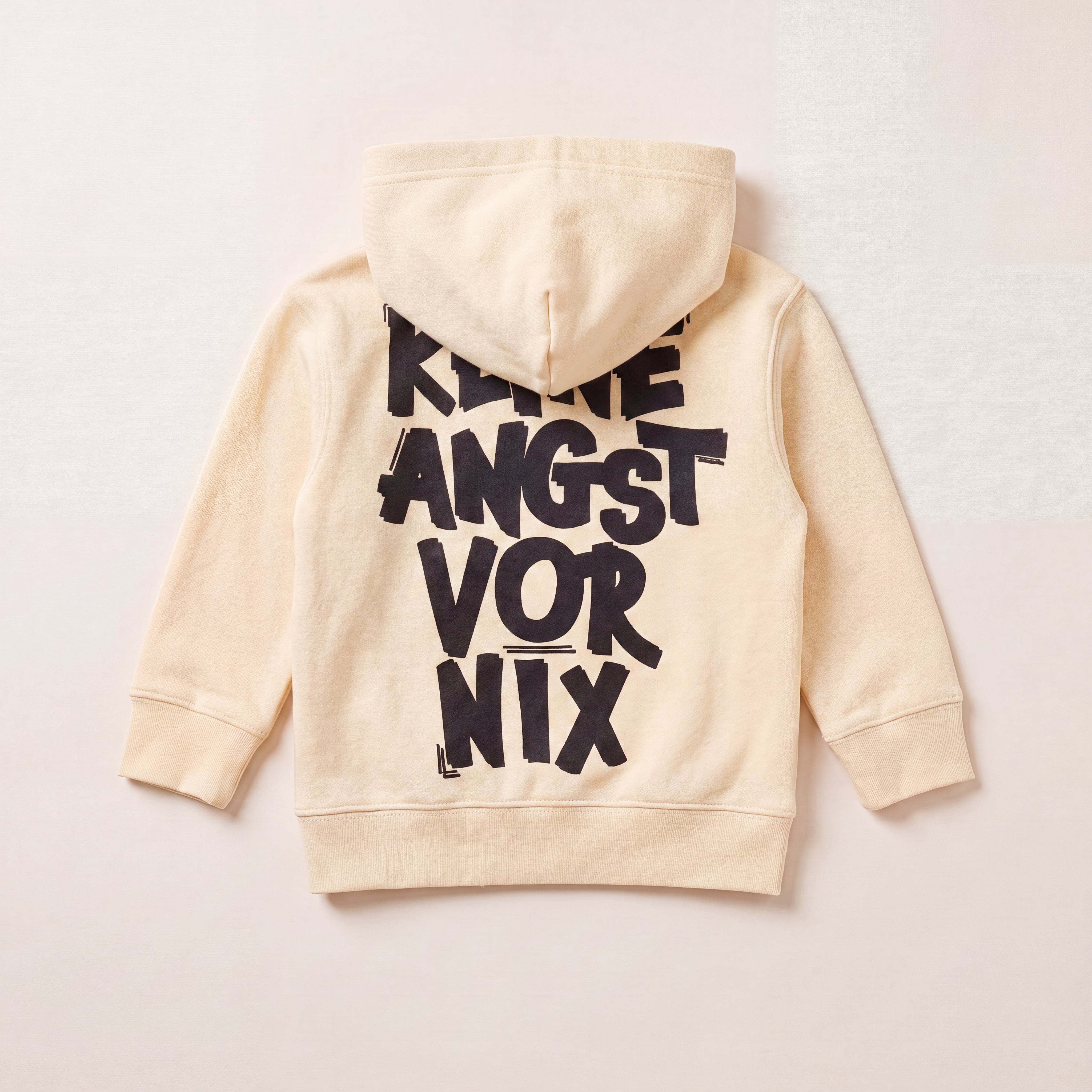 Keine Angst vor nix – Hoodie – Packshot Baby Rücken (butter)