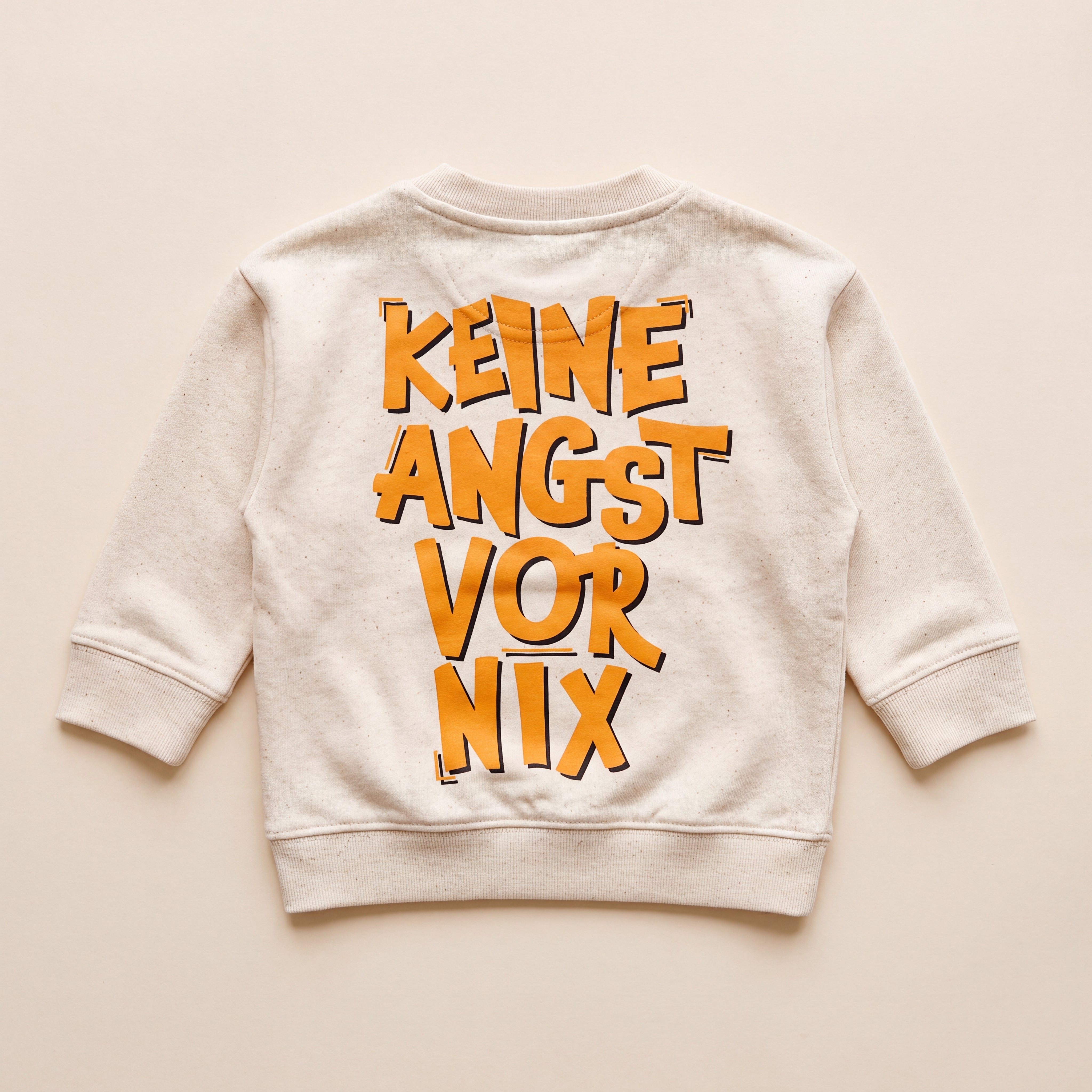 Keine Angst vor nix – Sweatshirt – Packshot Baby Rücken (off-white)