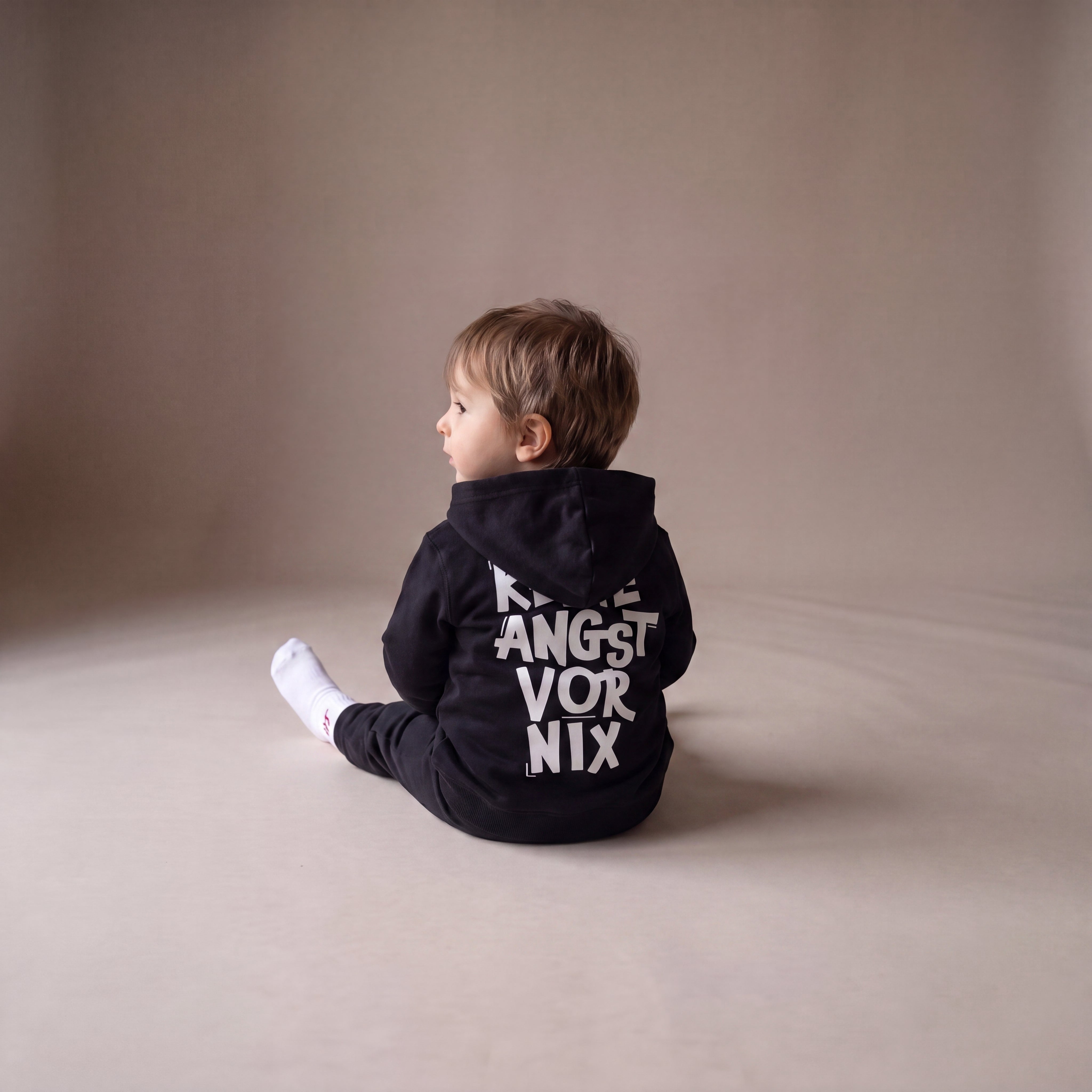 Keine Angst vor nix – Zip-Hoodie – getragen (Baby)
