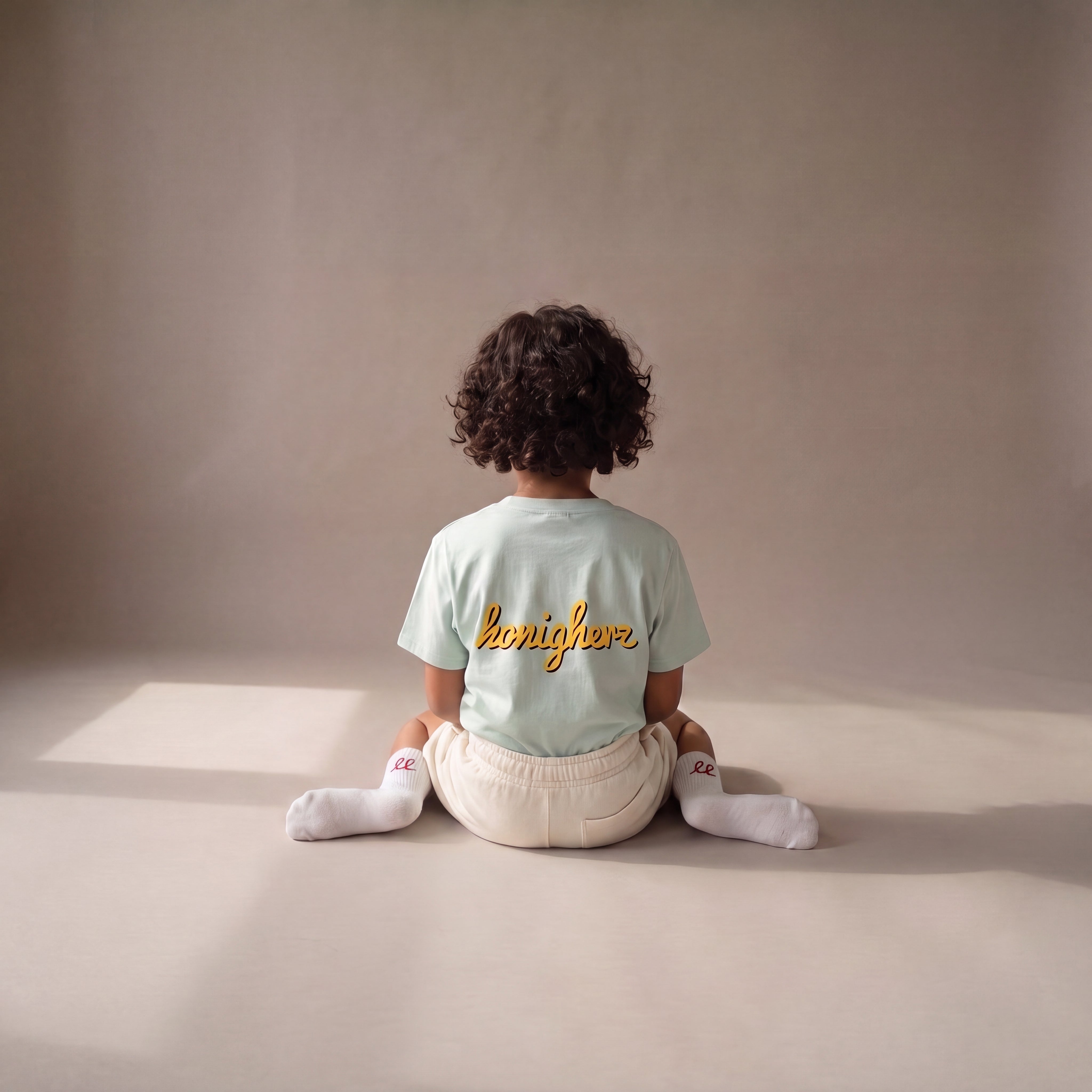 Honigherz – Set mit Off-White-Shorts (Kind)