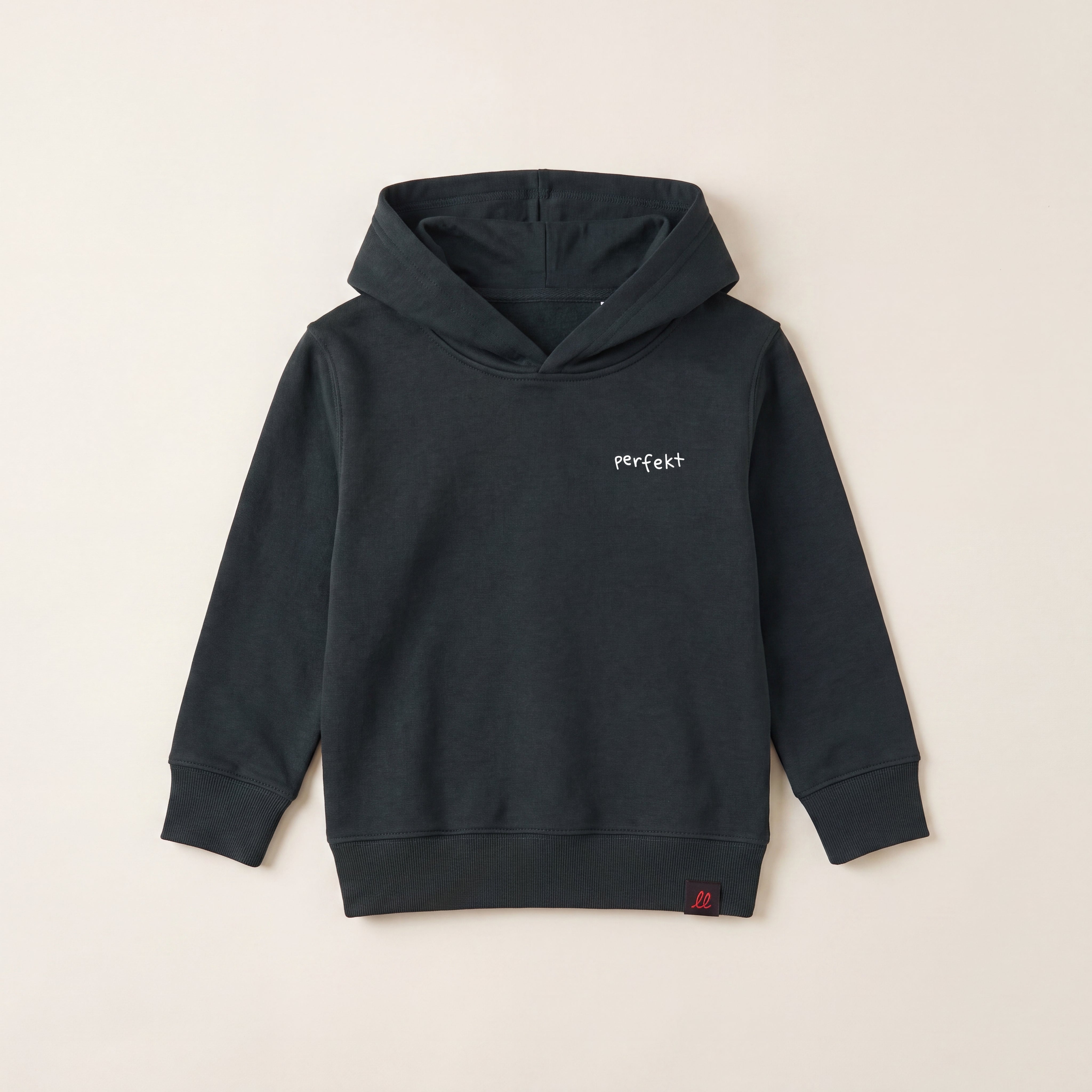 Perfekt, so wie du bist – Hoodie – Packshot Baby Front (schwarz)