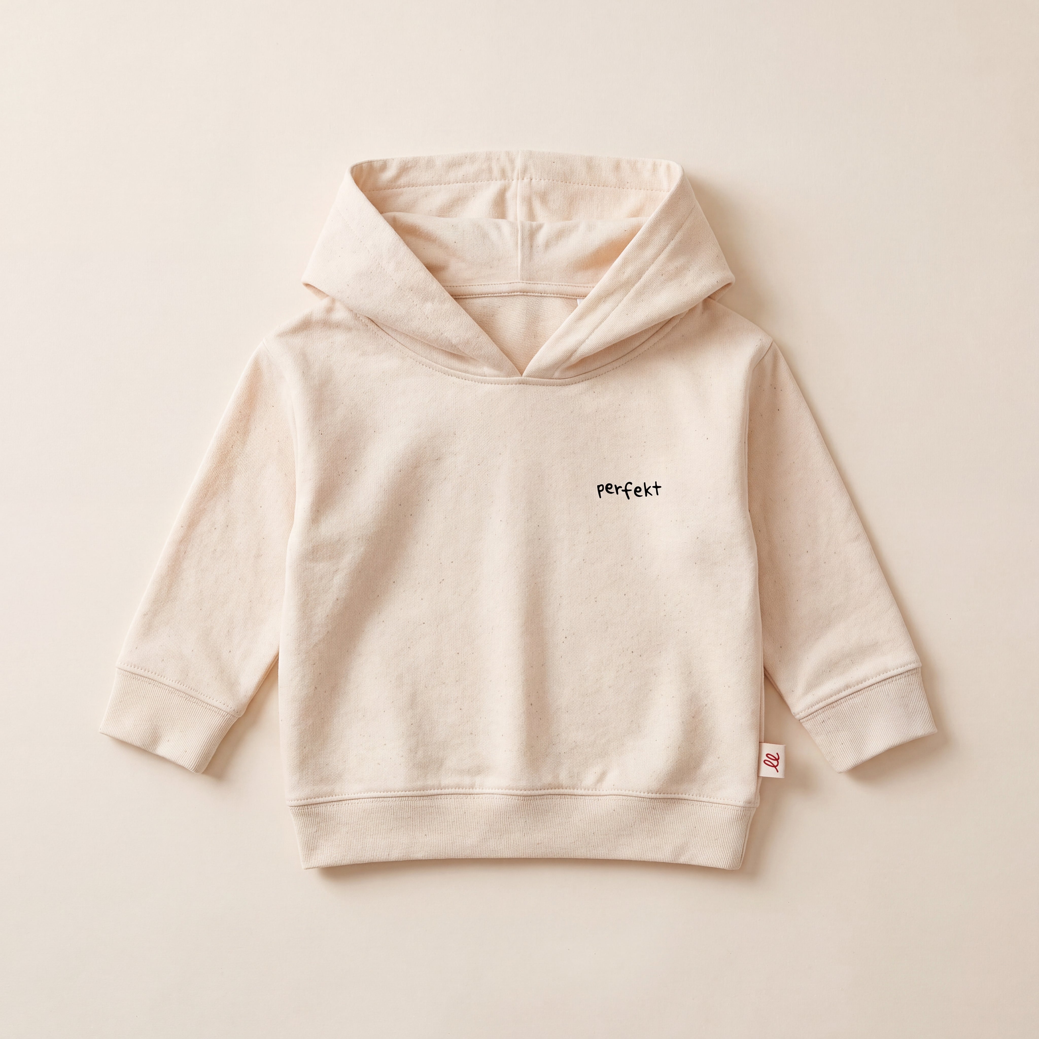 Perfekt, so wie du bist – Hoodie – Packshot Baby Front (off-white)