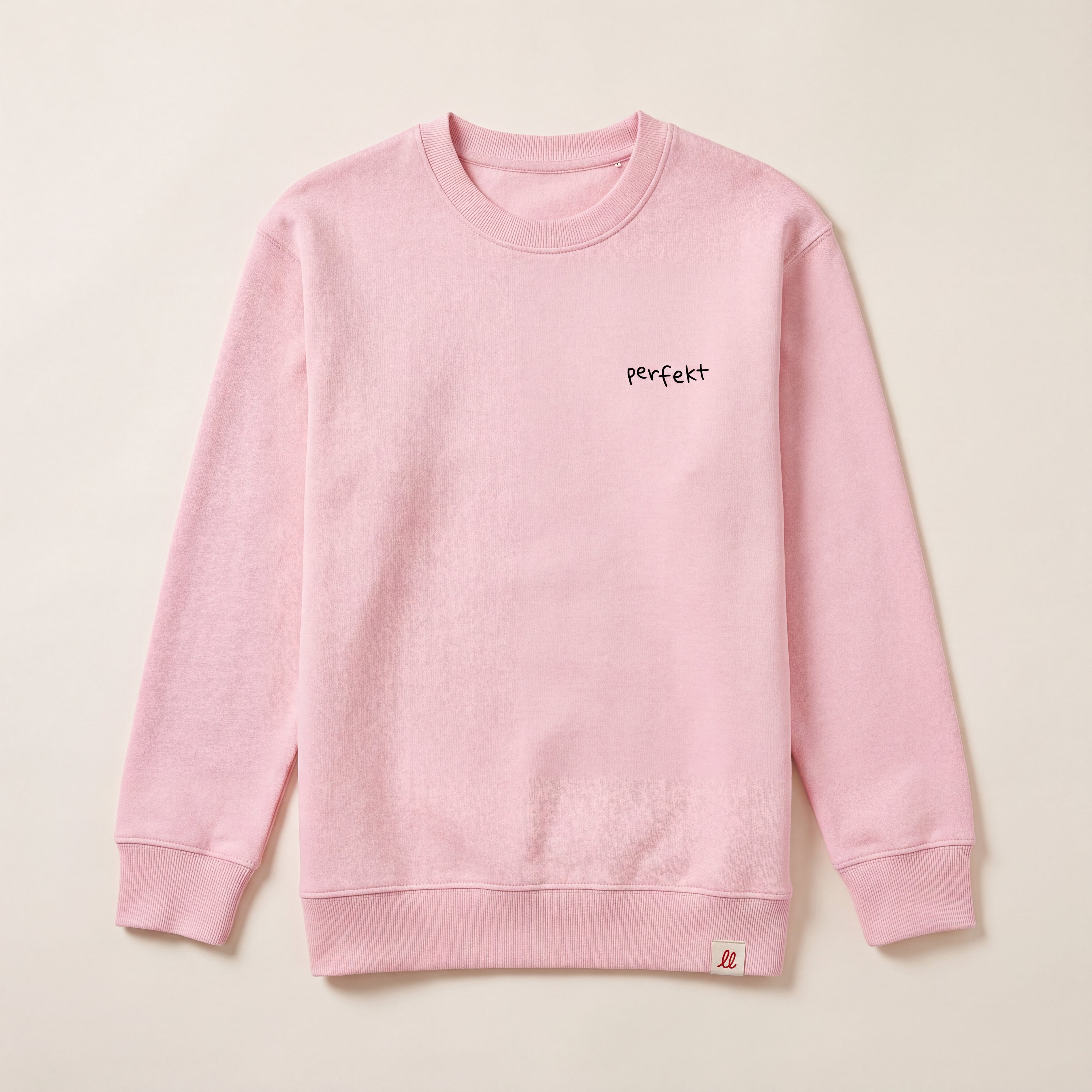 Perfekt, so wie du bist – Sweatshirt – Packshot Front (pink)