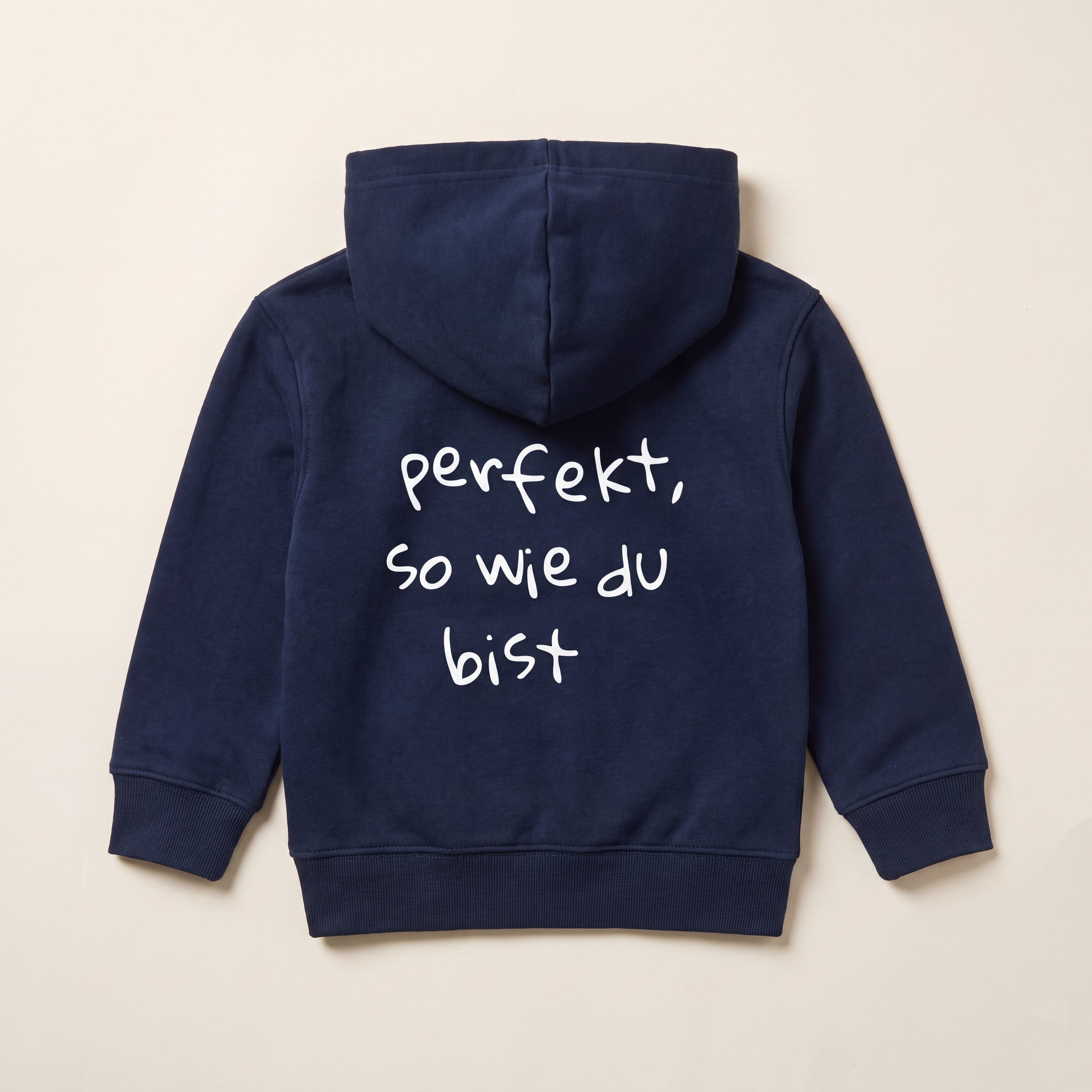Perfekt, so wie du bist – Zip-Hoodie – Navy