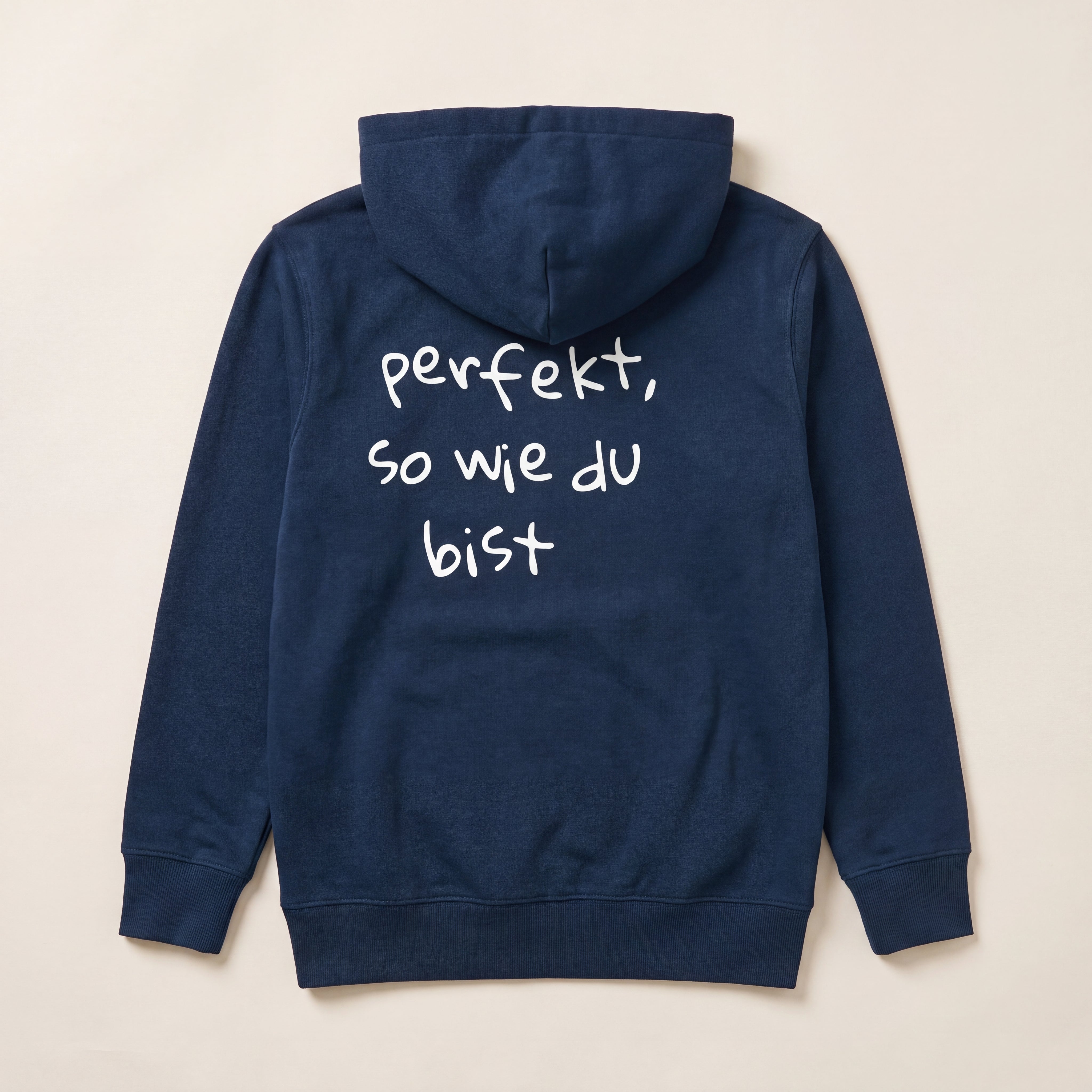 Perfekt, so wie du bist – Zip-Hoodie – Navy