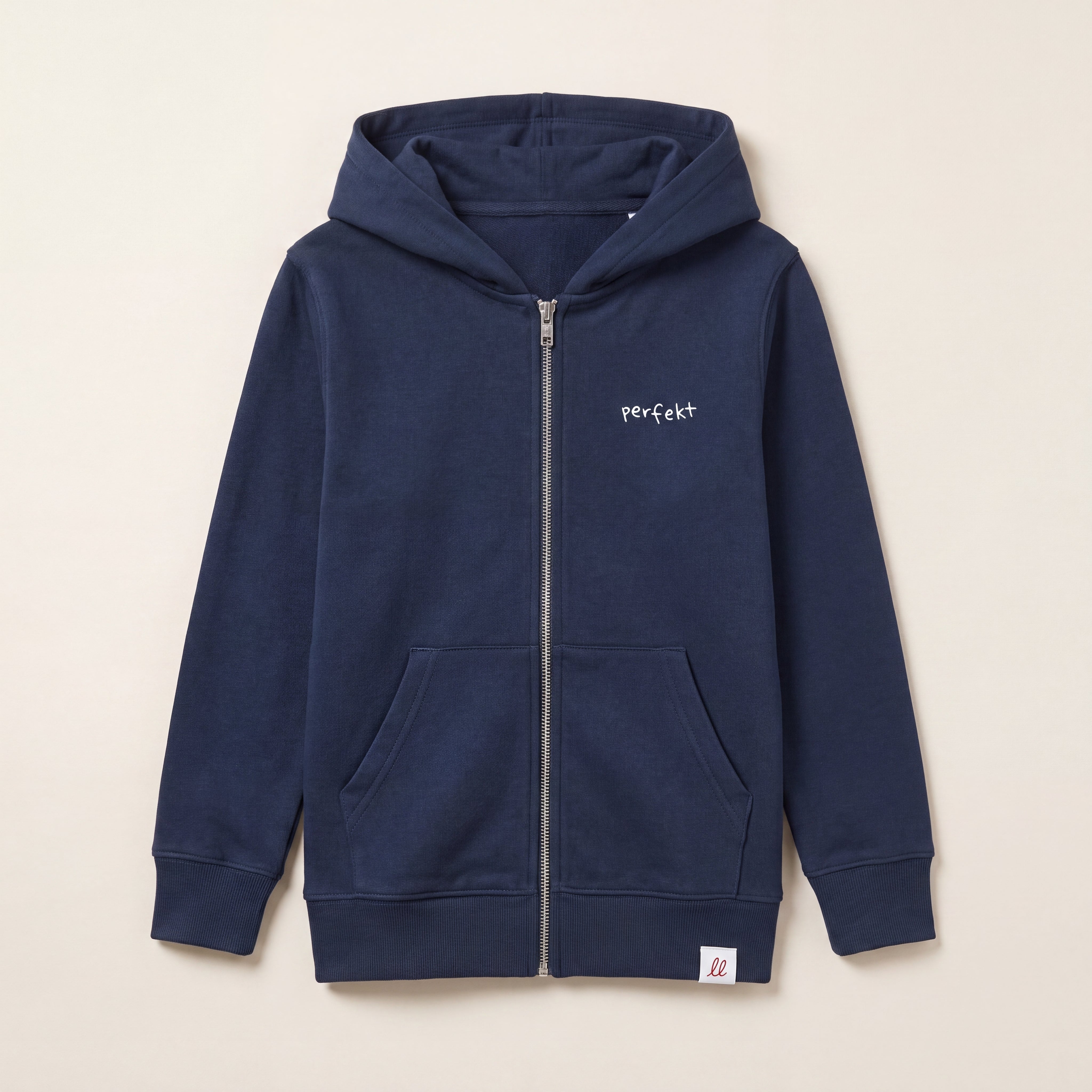 Perfekt, so wie du bist – Zip-Hoodie – Navy
