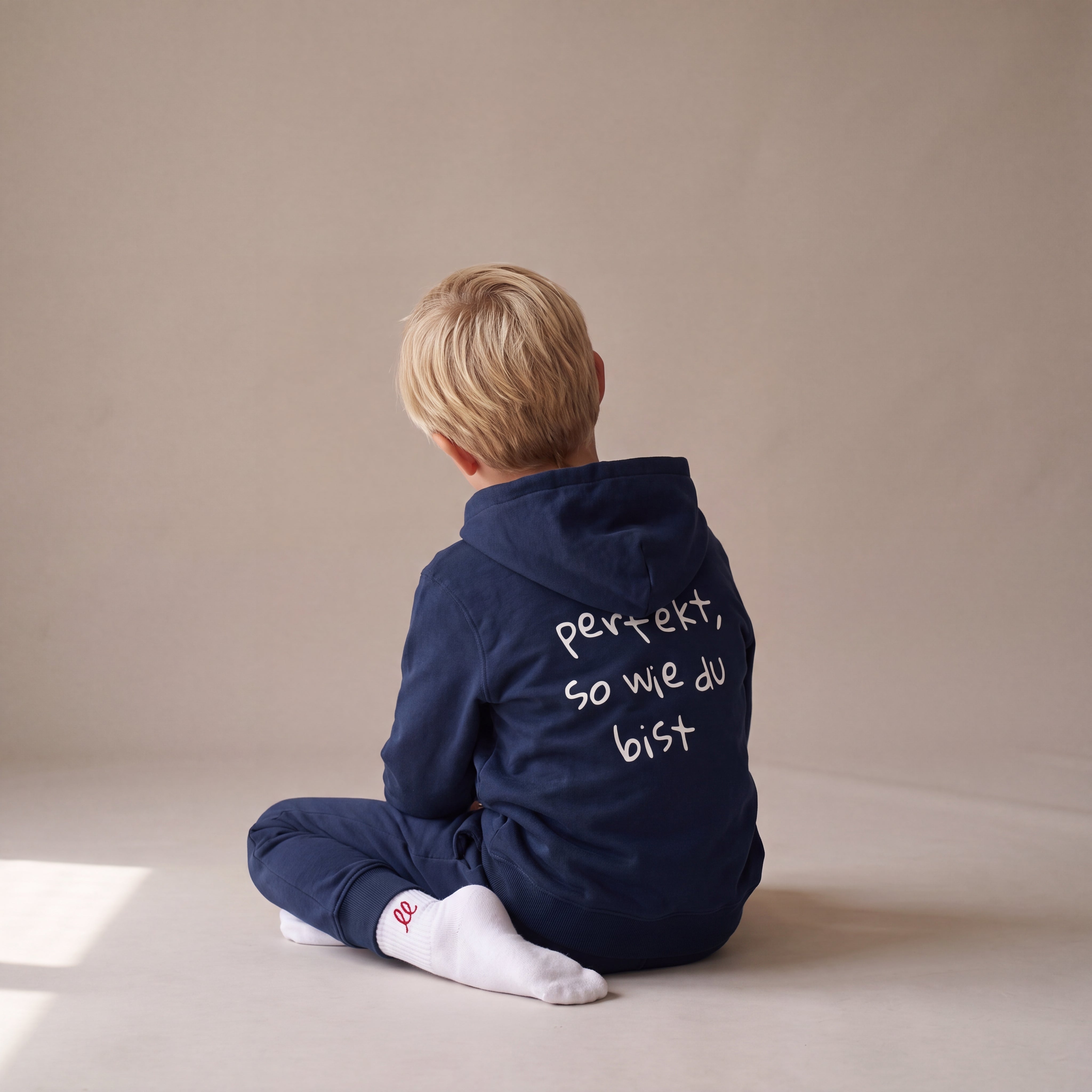 Perfekt, so wie du bist – Zip-Hoodie – Navy