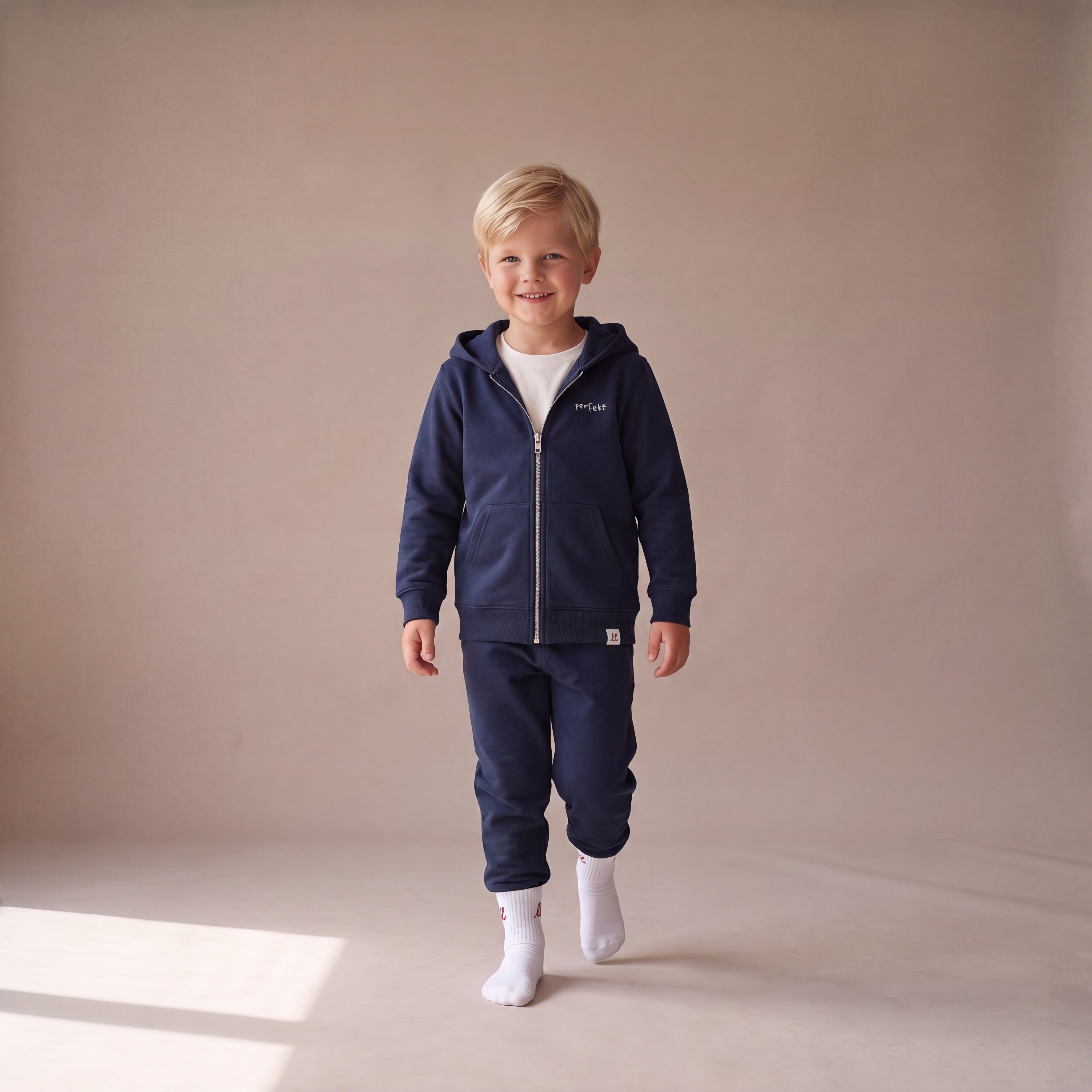 Perfekt, so wie du bist – Zip-Hoodie – Navy
