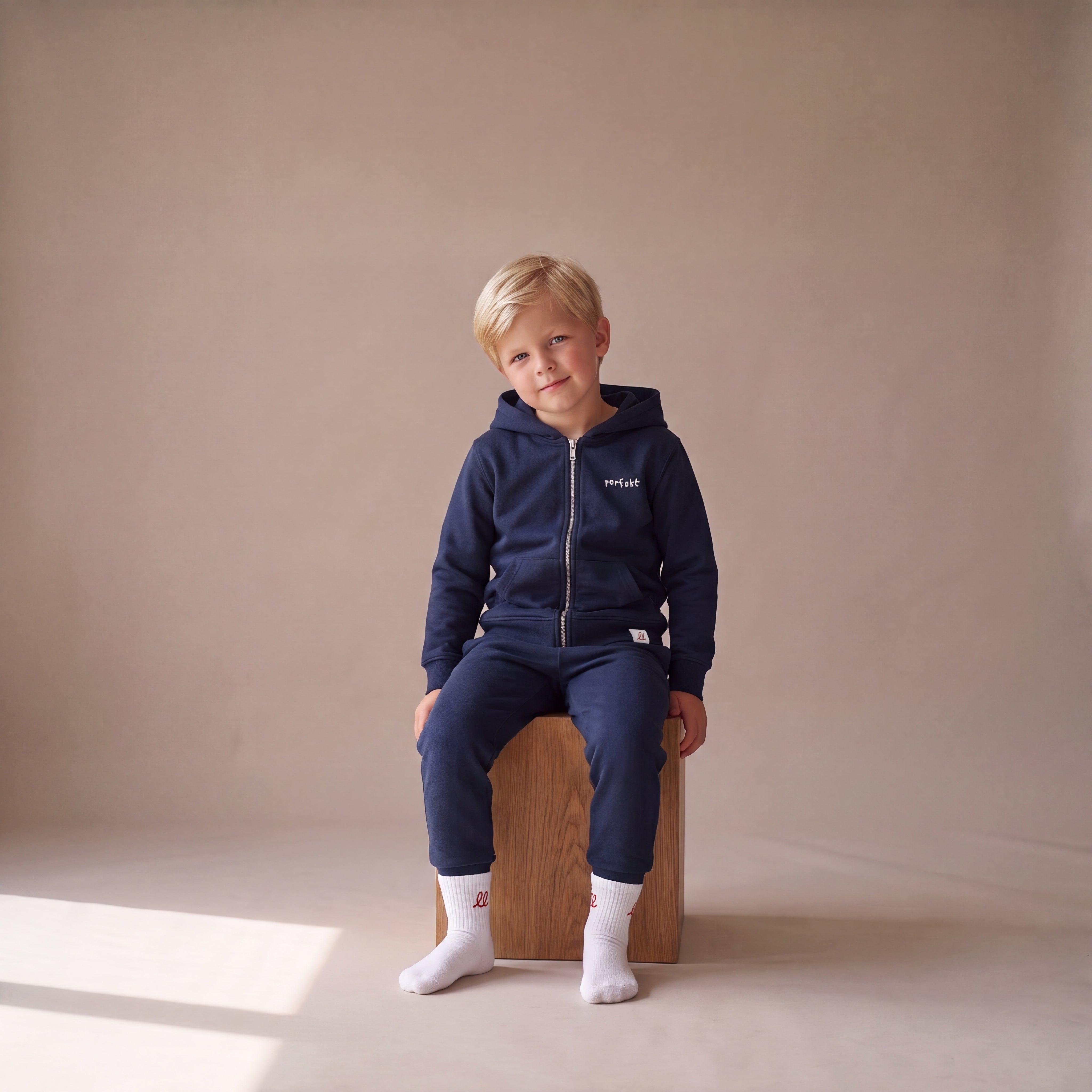 Perfekt, so wie du bist – Zip-Hoodie – Navy